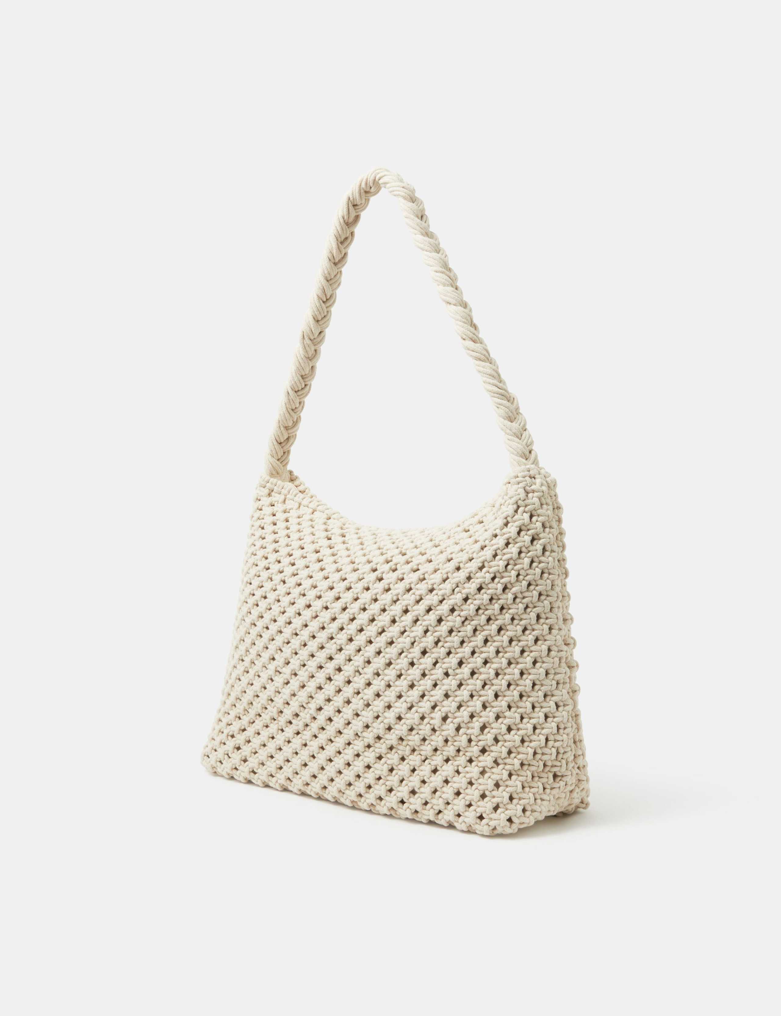 Cotton Rich Macramé Shoulder Bag 3 of 5