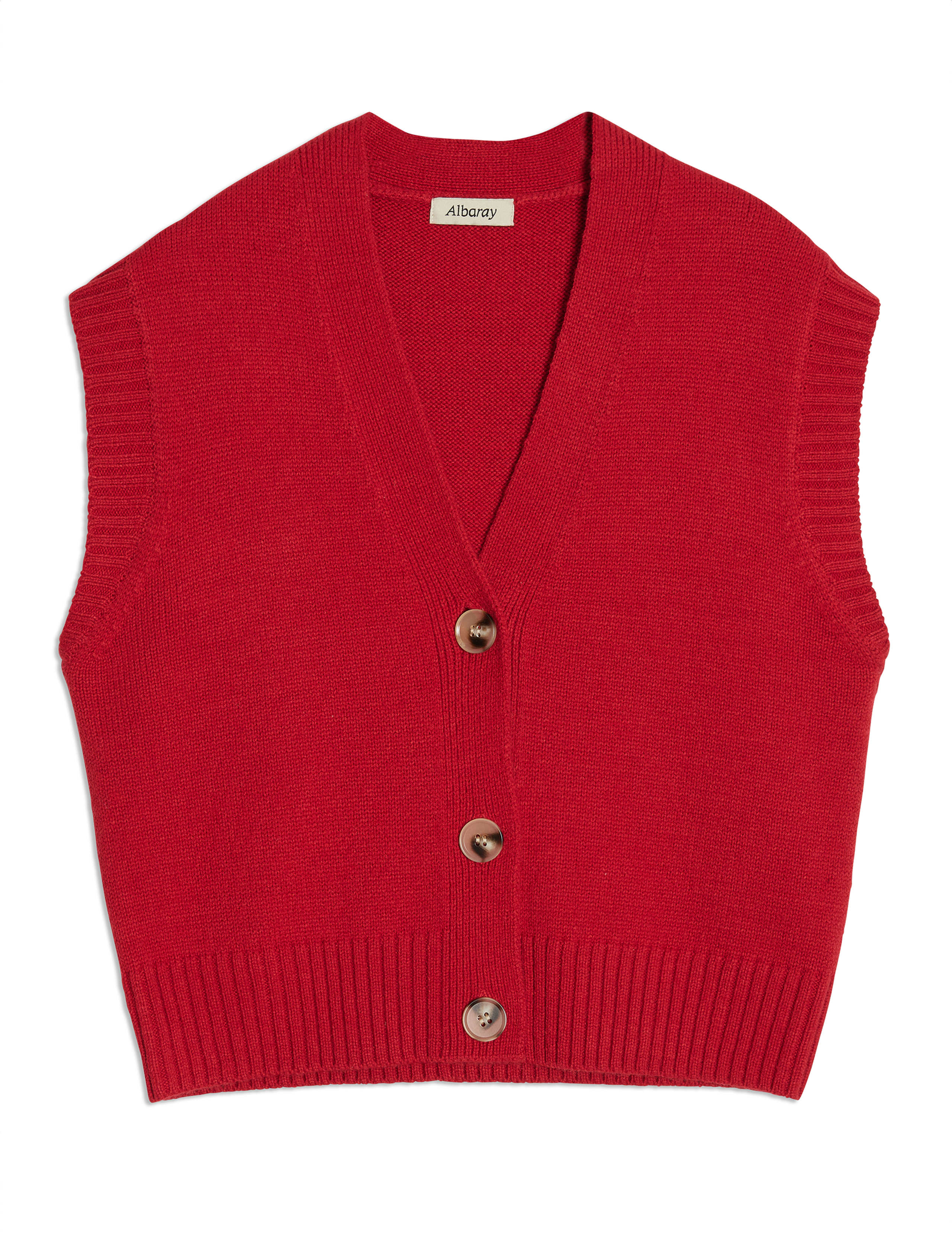 V-Neck Button Detail Knitted Vest 2 of 5