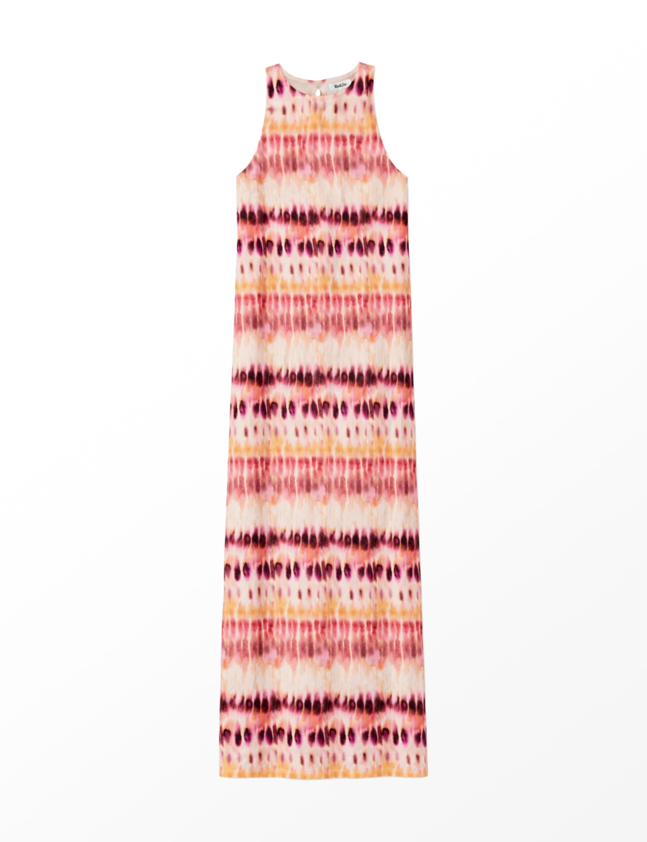 Tie Dye Round Neck Maxi Column dress 2 of 6