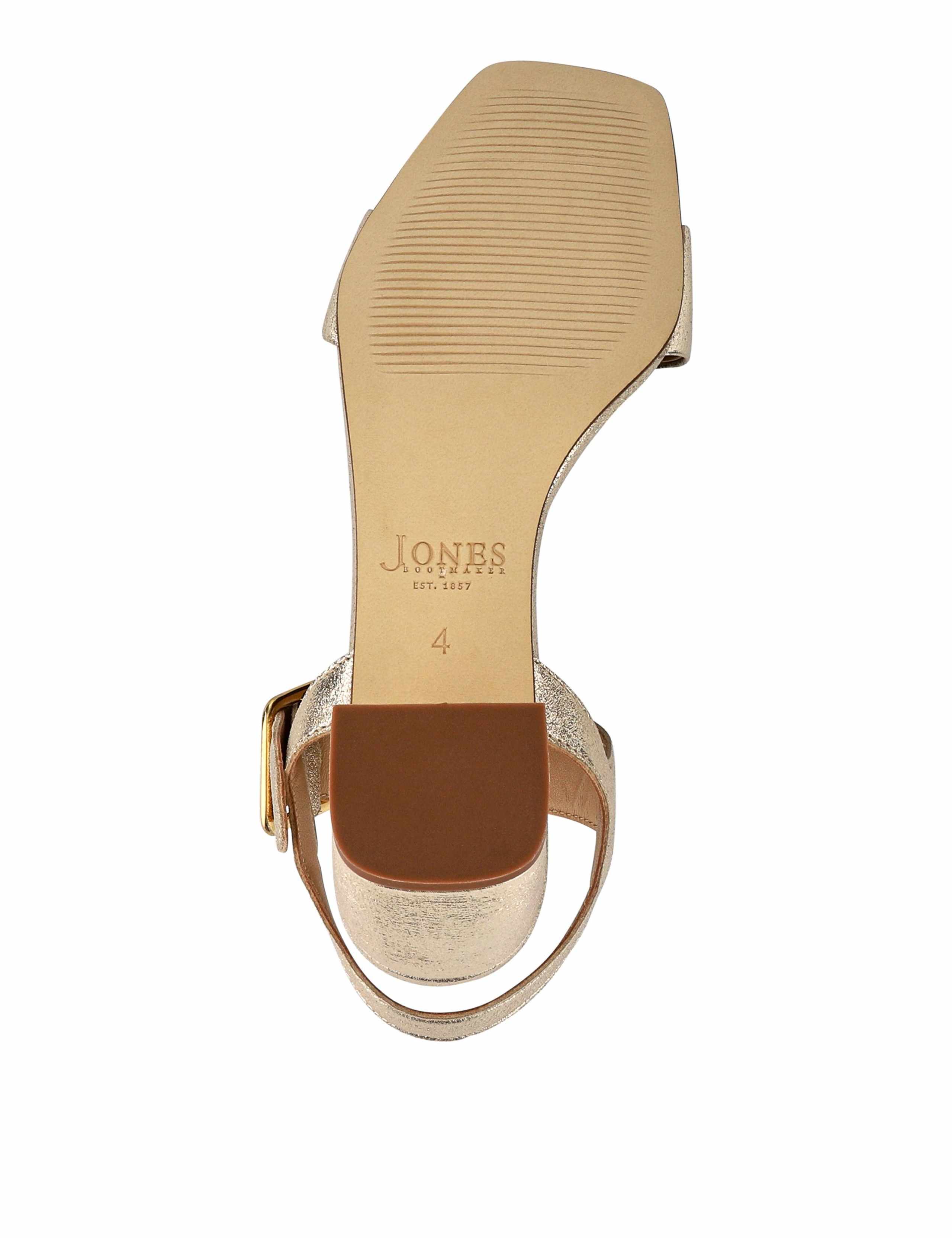Leather Metallic Buckle Block Heel Sandals 6 of 6