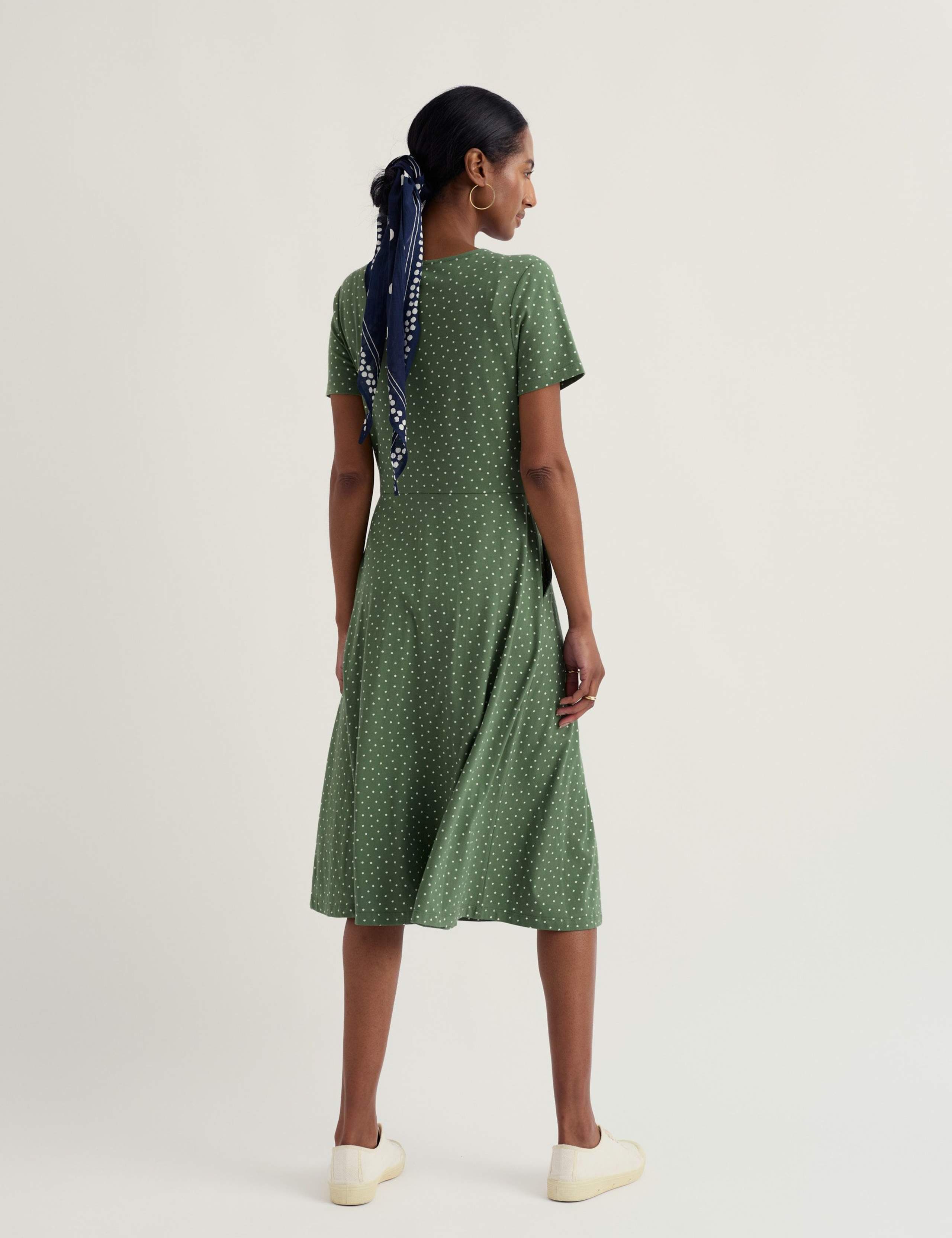 Cotton Rich Polka Dot T-Shirt Dress 3 of 4