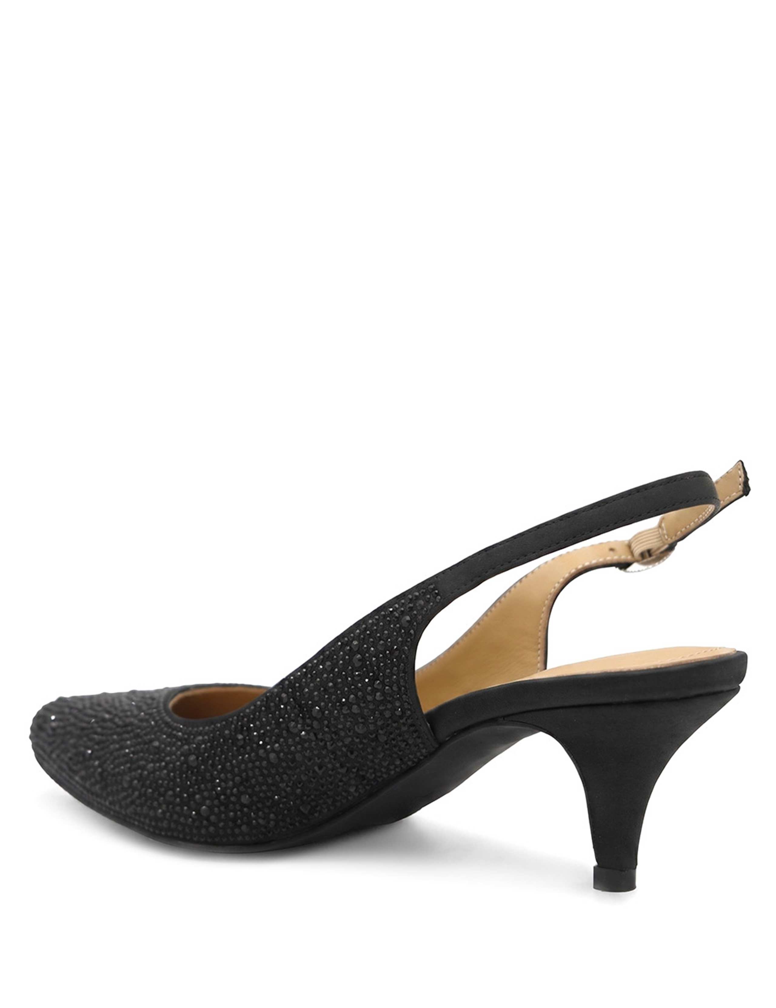 Leather Slingback Stiletto Court Shoes 4 of 6