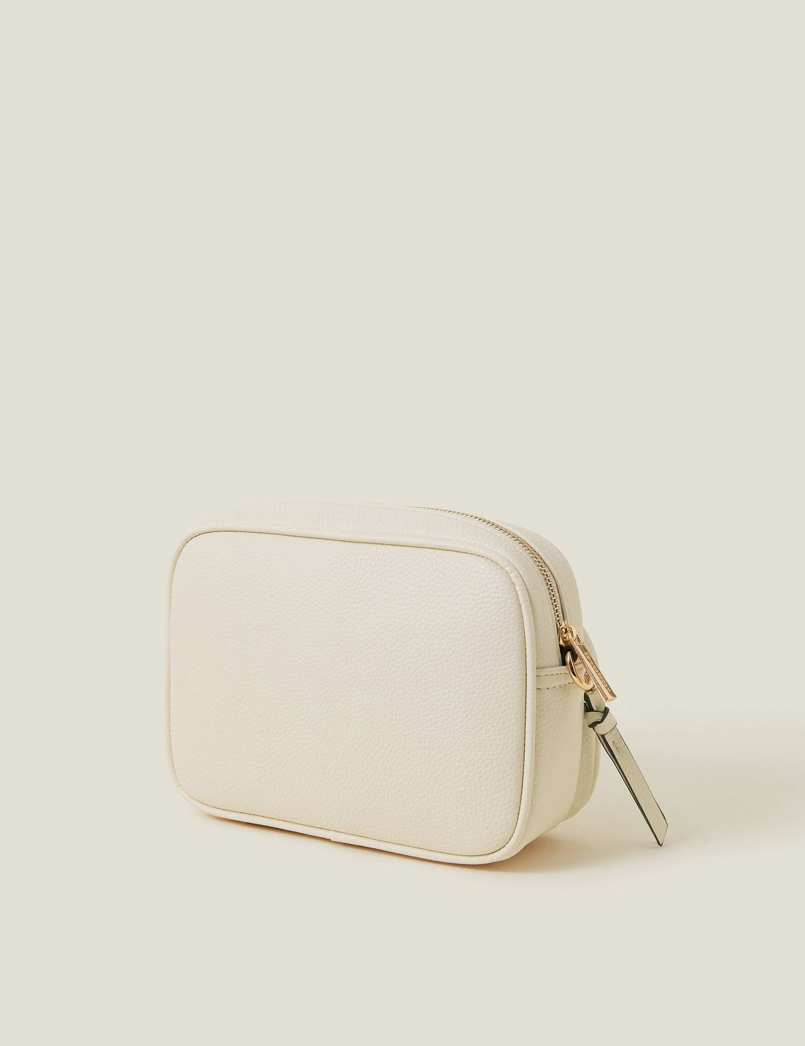 Faux Leather Double Zip Cross Body Camera Bag 3 of 5