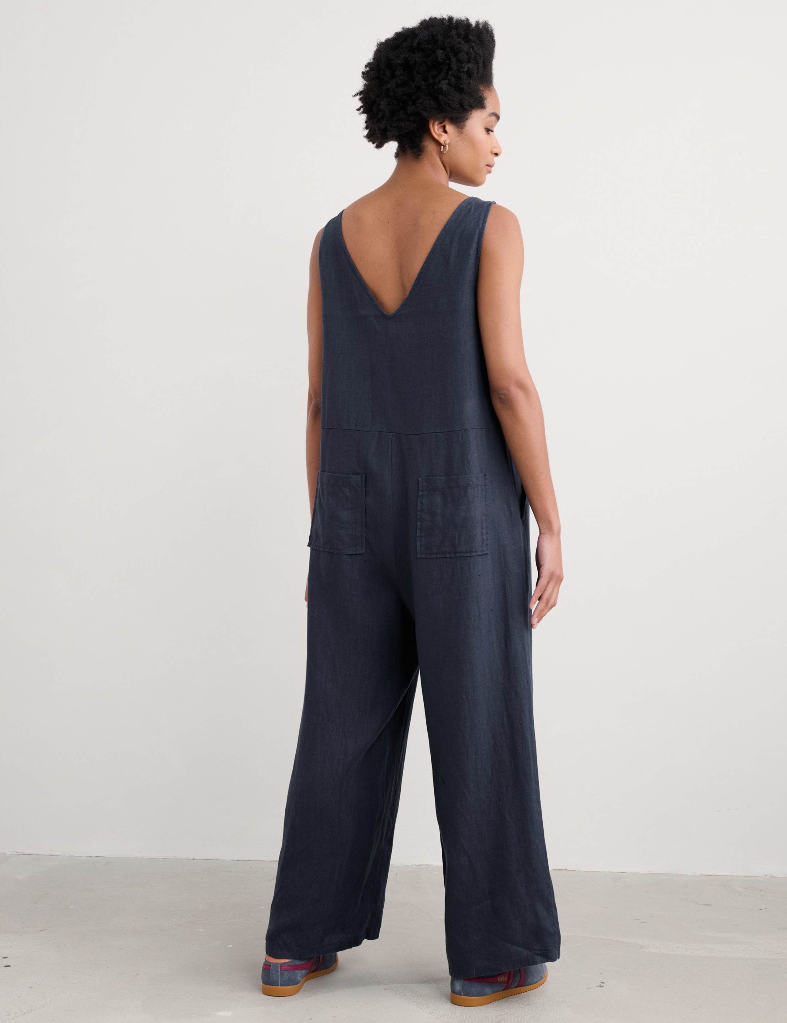 Pure Linen Sleeveless Jumpsuit 3 of 4