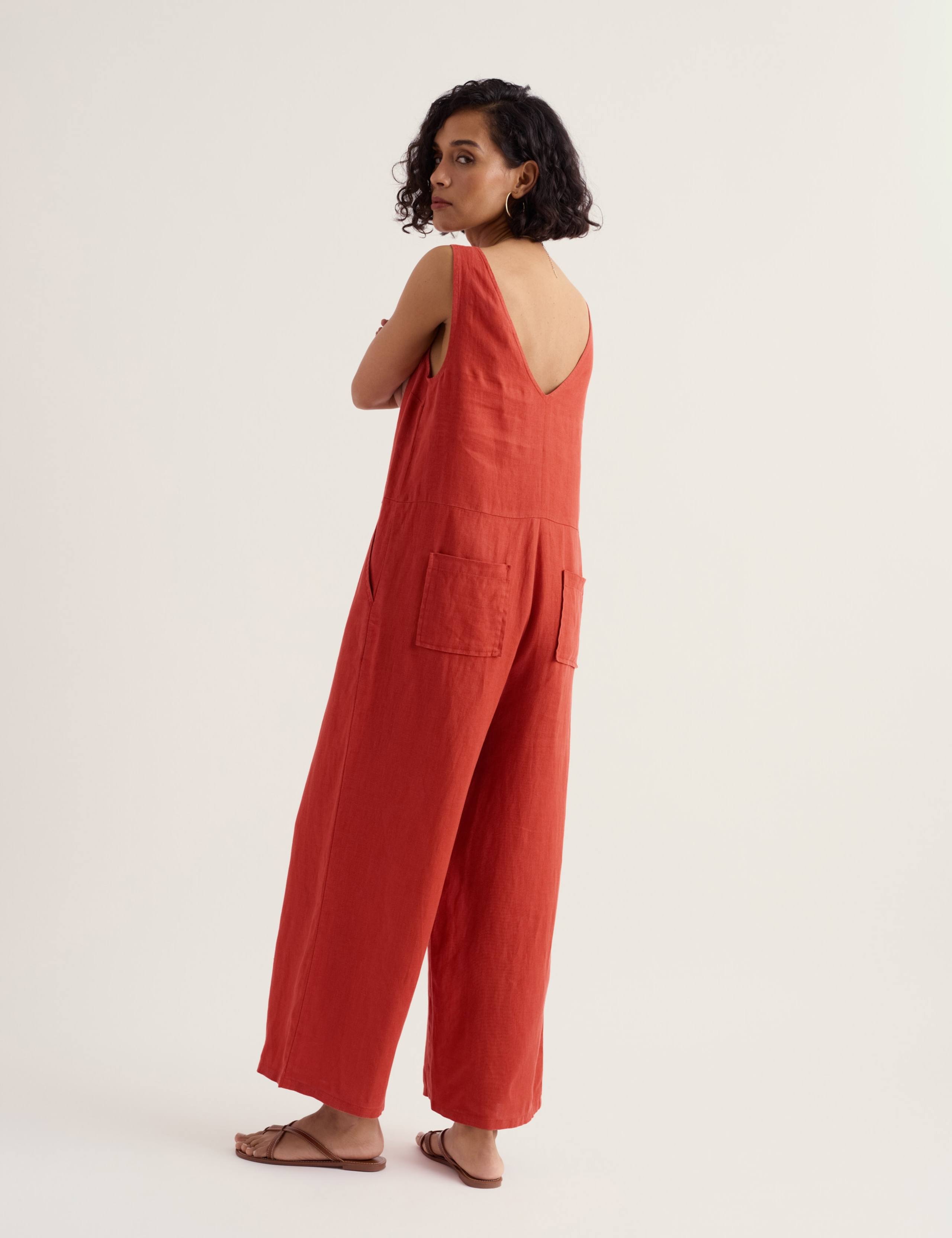 Pure Linen Sleeveless Jumpsuit 3 of 5