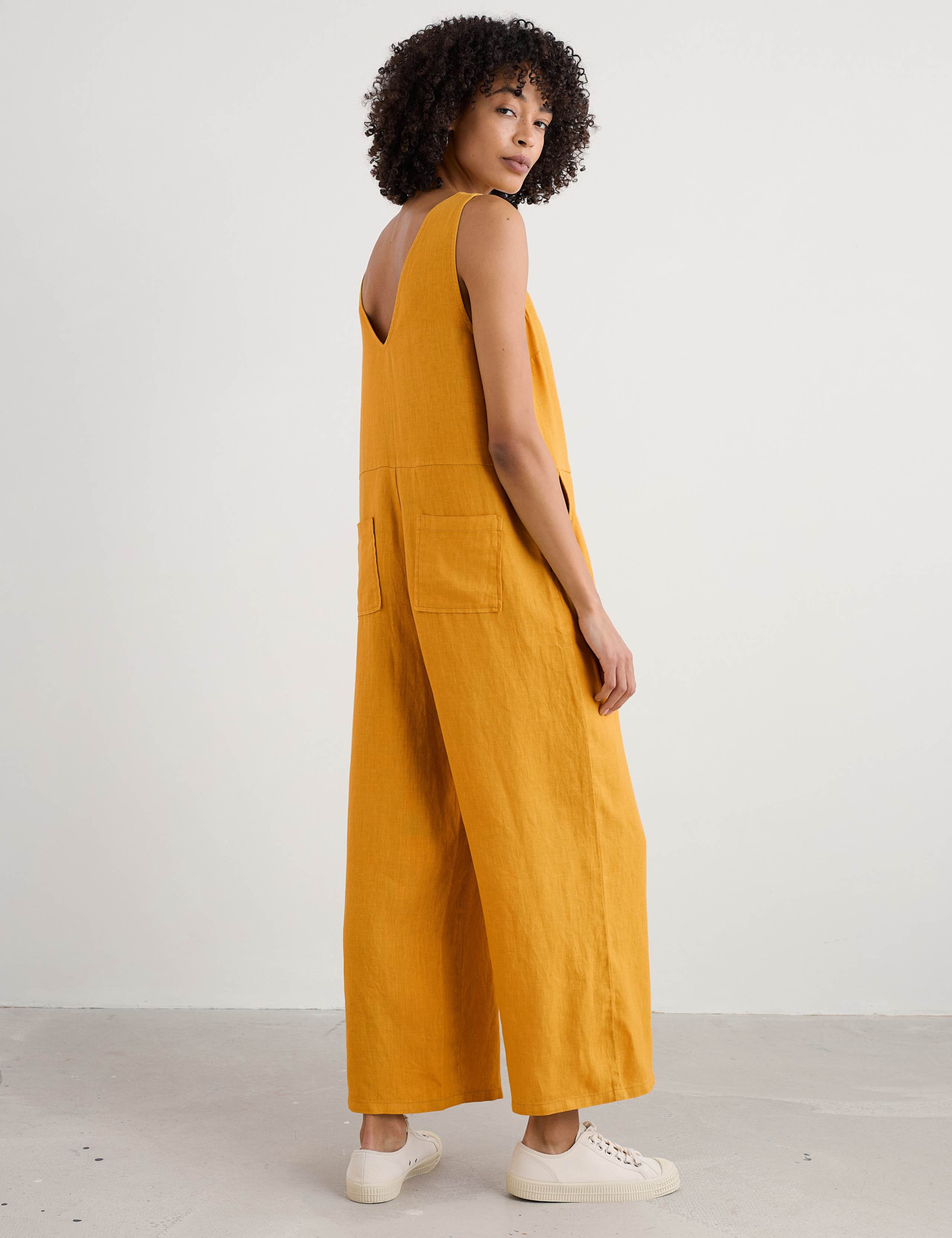 Pure Linen Sleeveless Jumpsuit 4 of 4