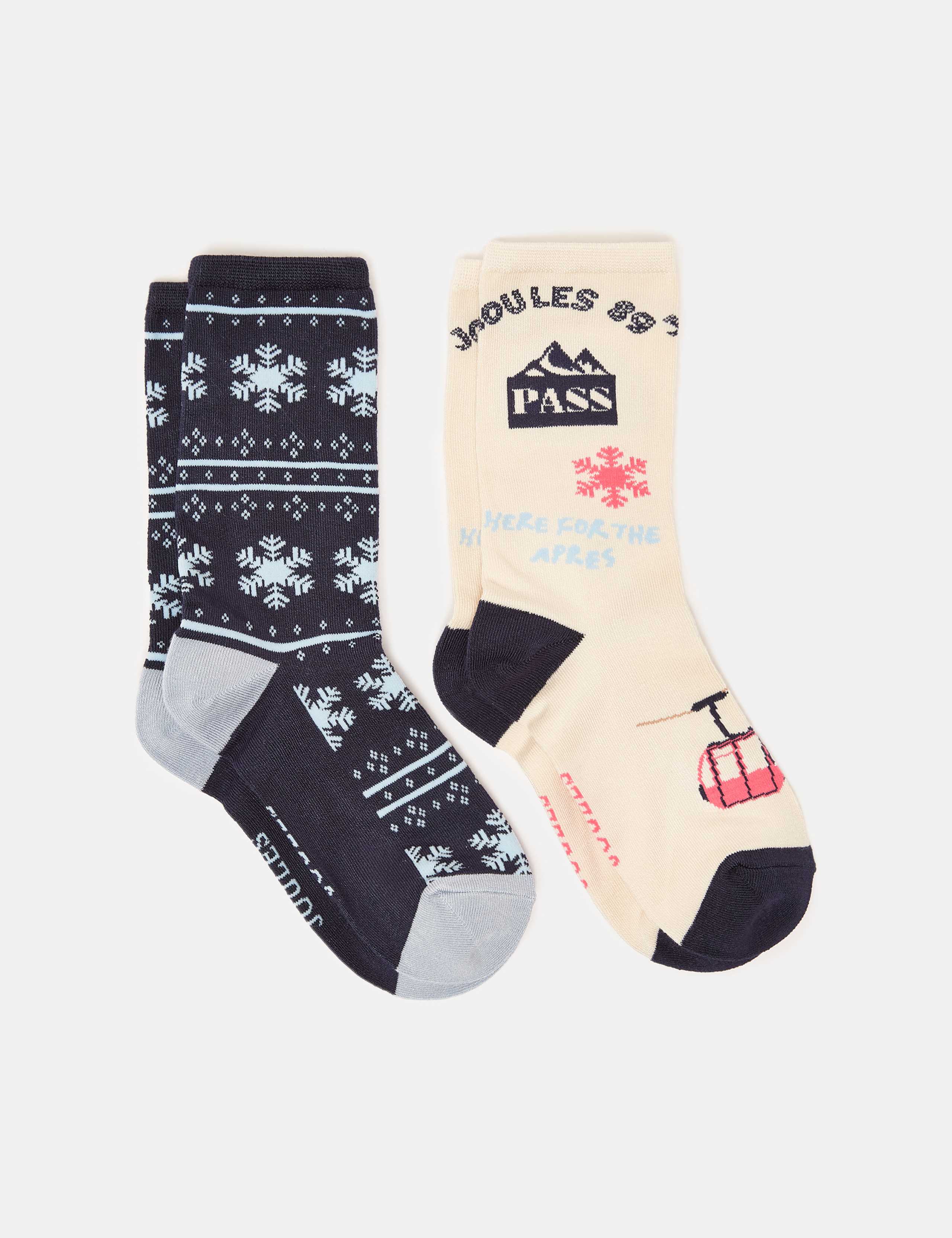 2pk Patterned Ankle High Socks 1 of 3
