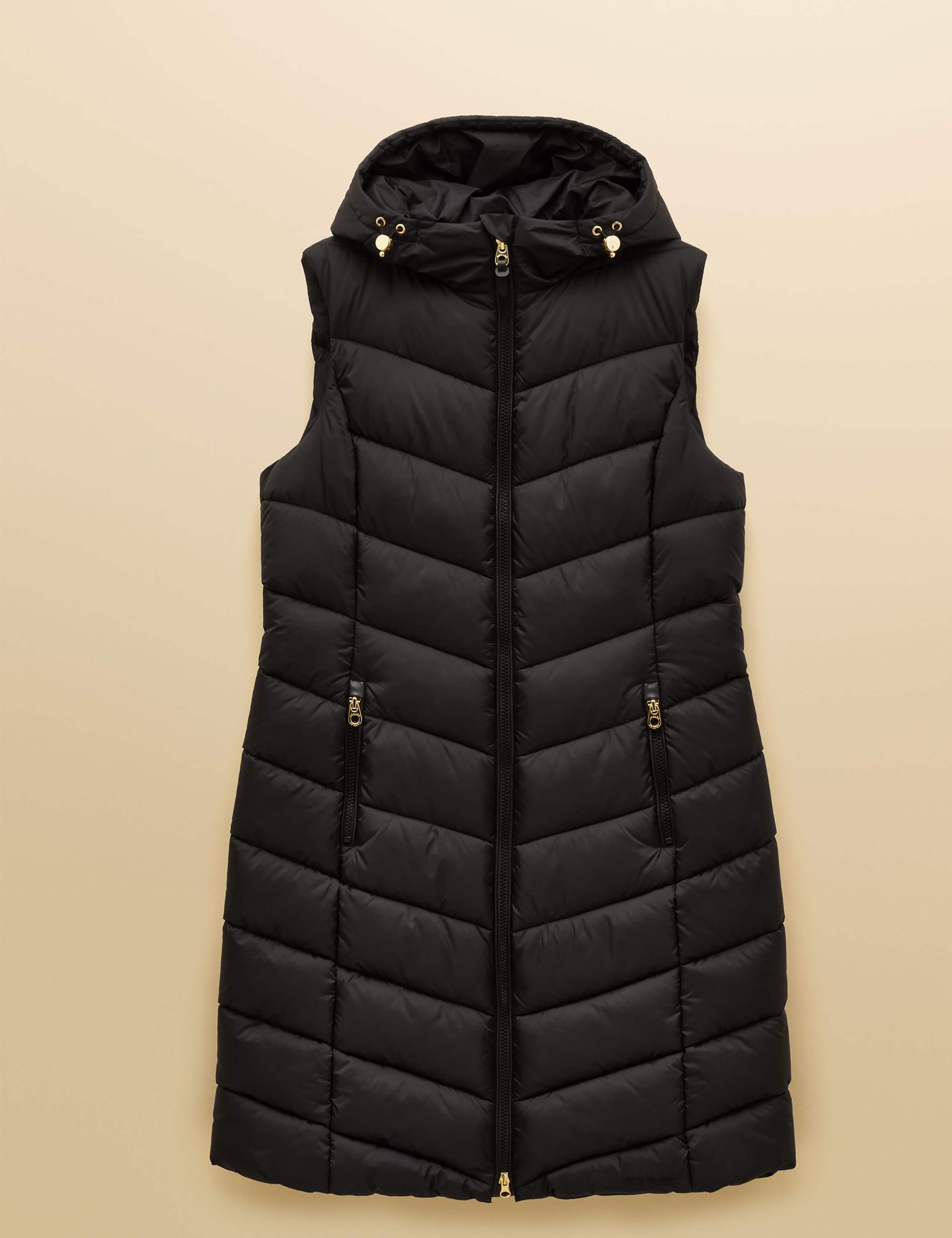 Padded Hooded Longline Gilet 2 of 11