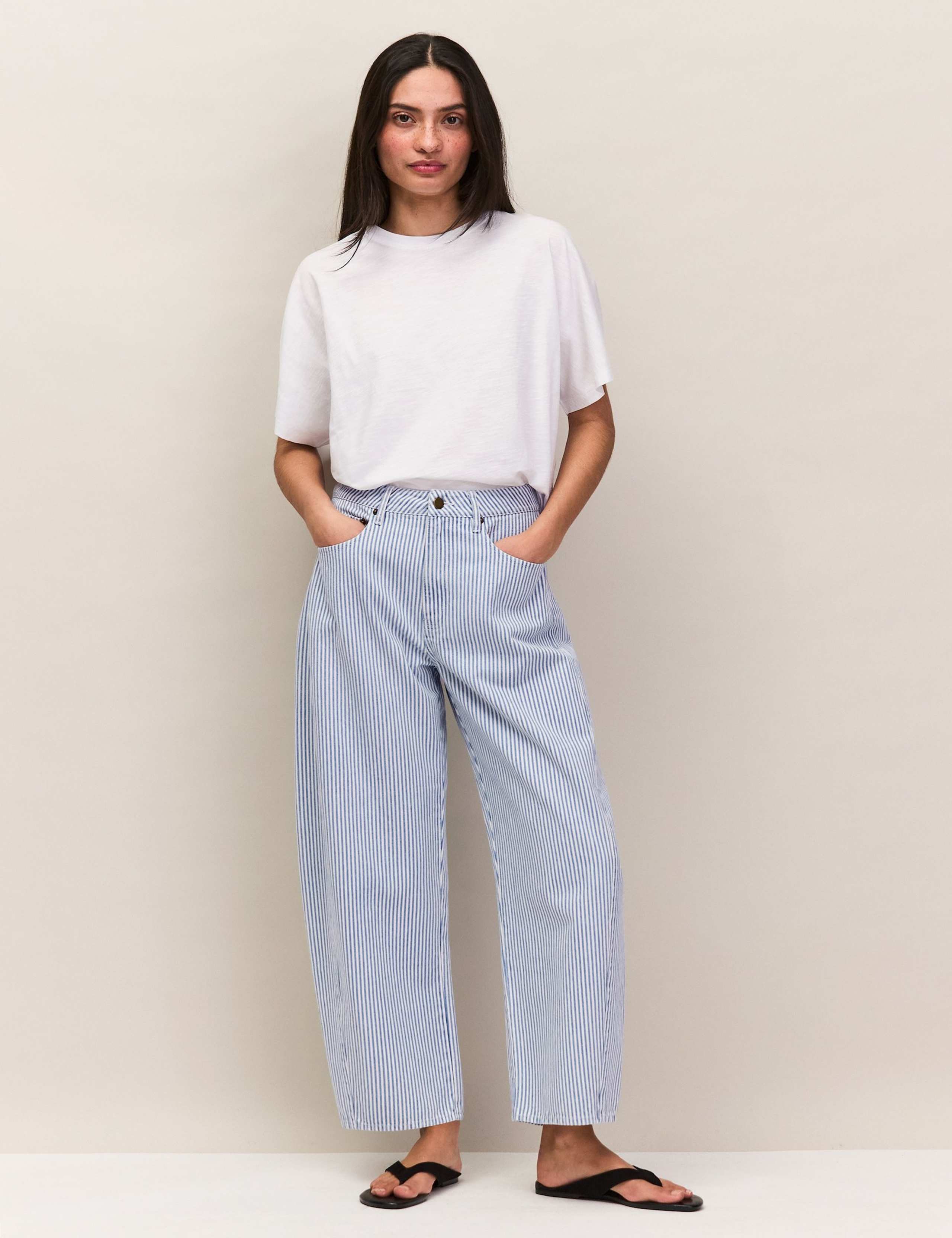 Pure Cotton Jersey Relaxed Cropped T-Shirt 3 of 5