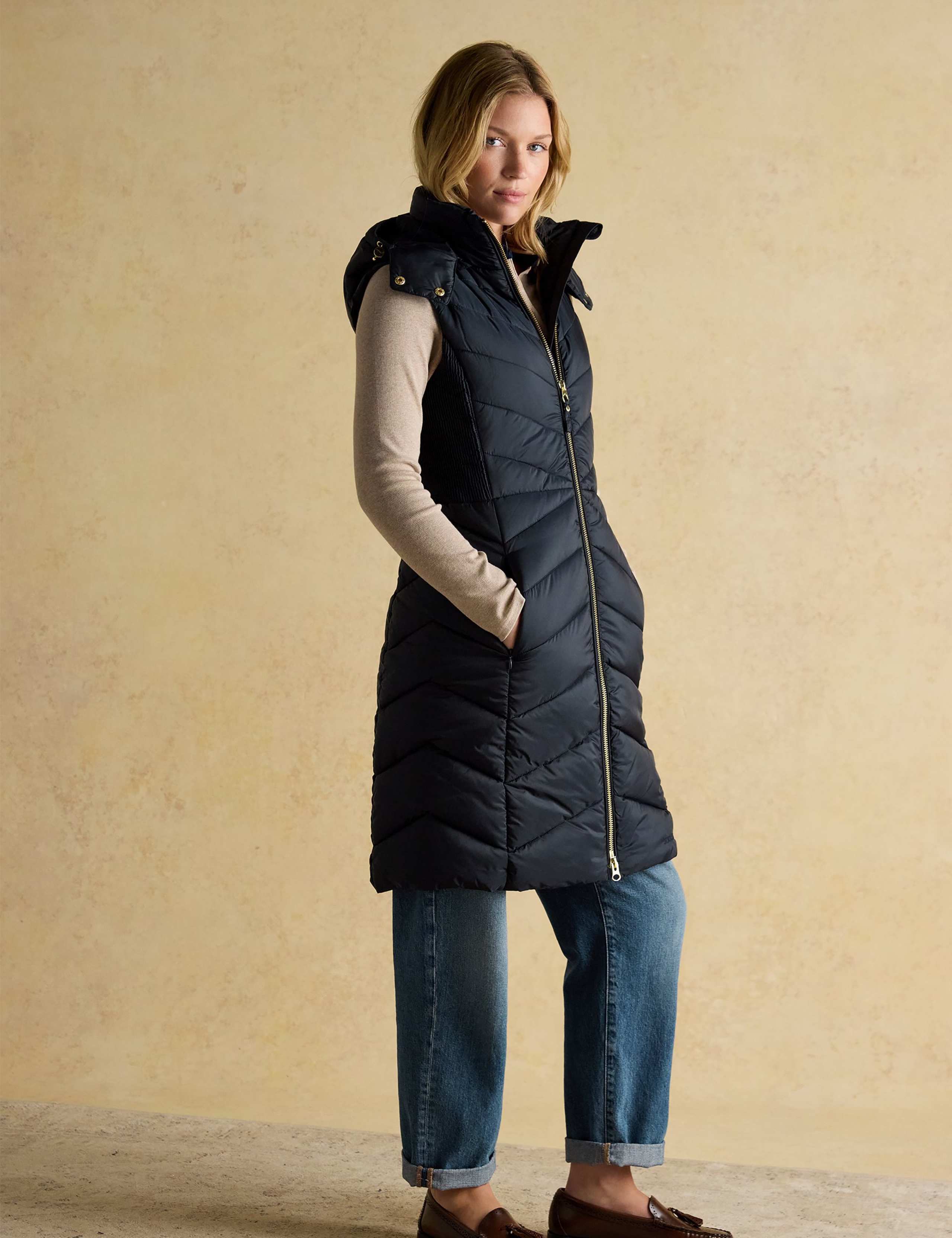 Padded Hooded Longline Gilet 10 of 11
