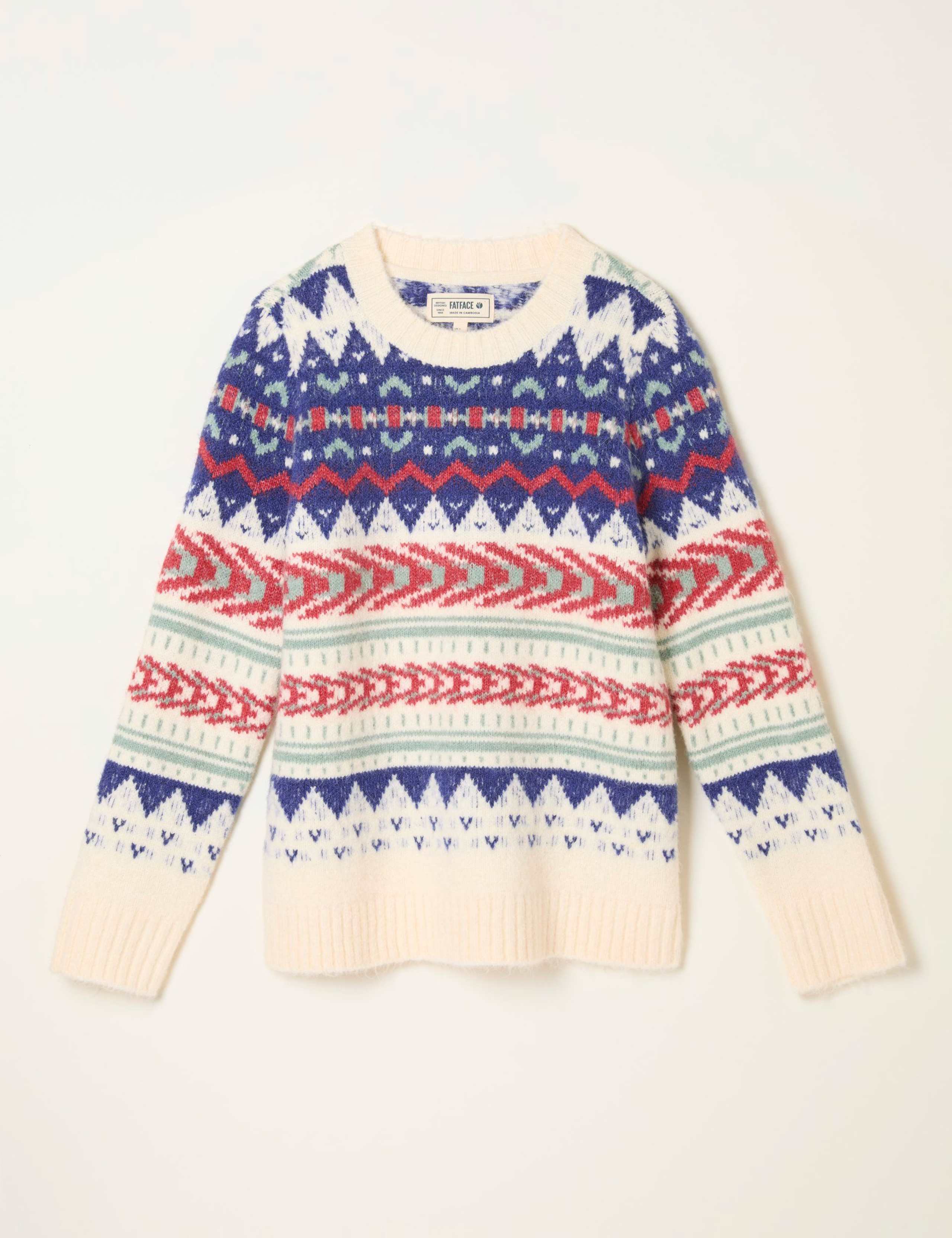 Fair Isle Crew Neck Jumper with Wool 2 of 5