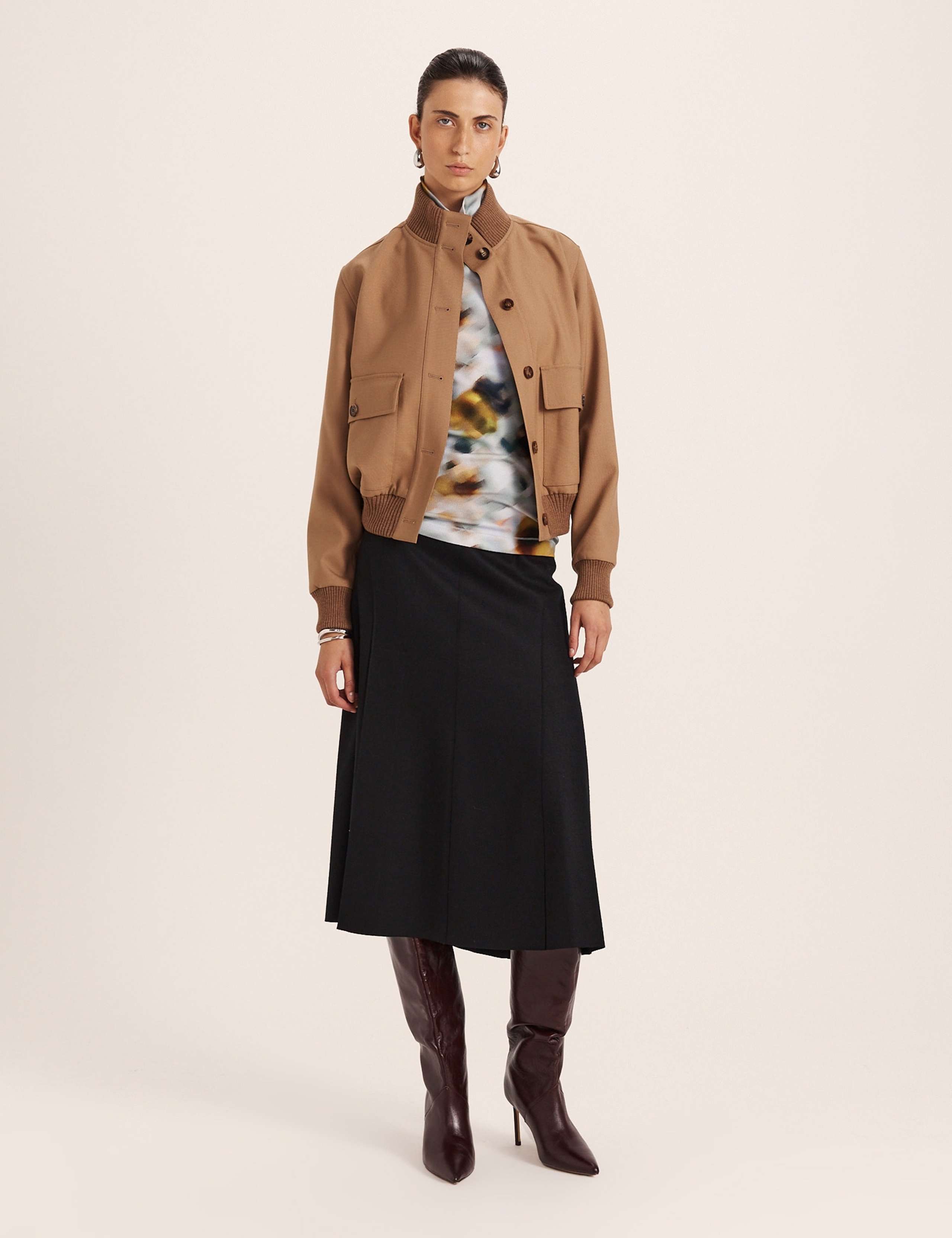 Floral Roll Neck Regular Fit Top 6 of 7