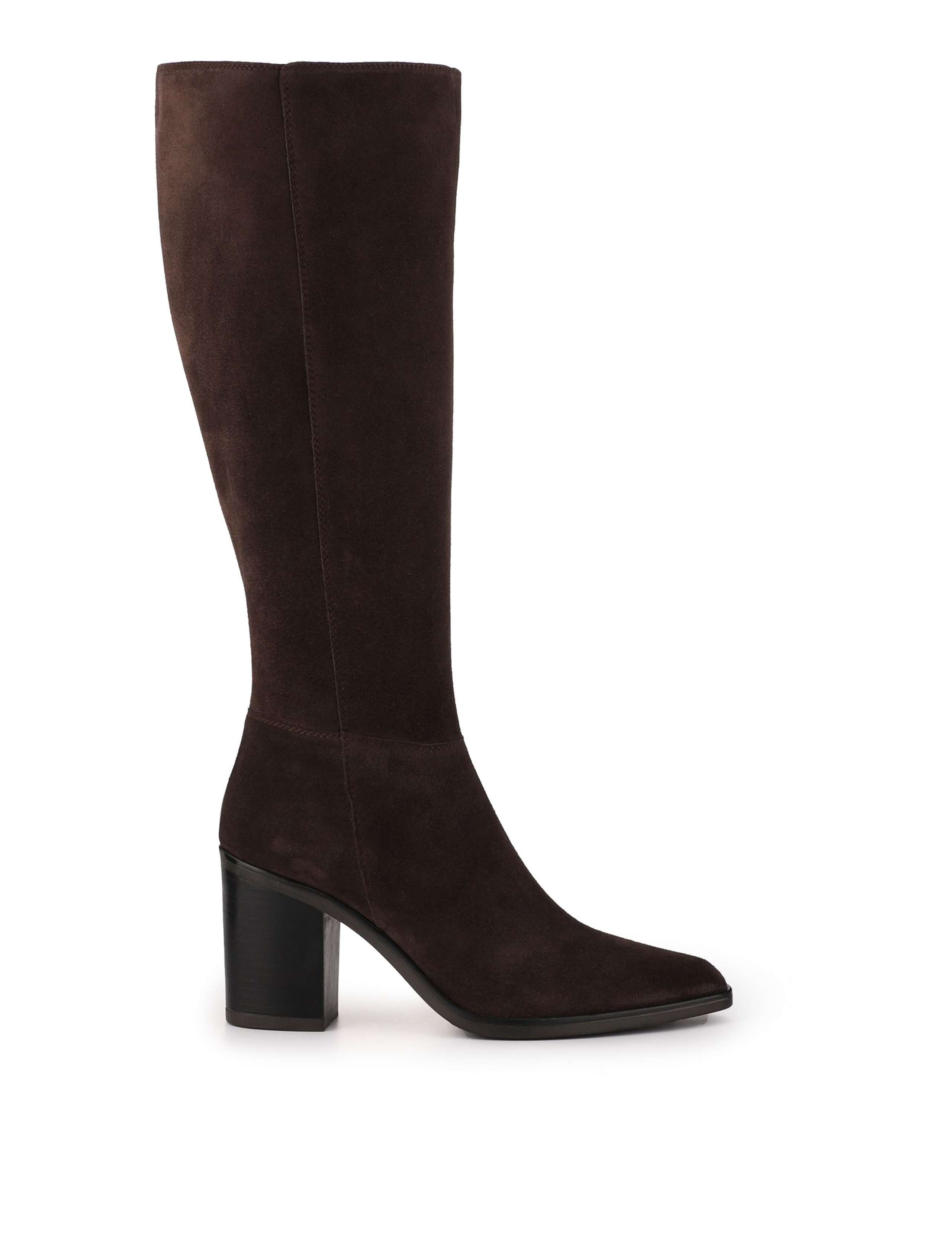 Suede Block Heel Knee High Boots 2 of 6