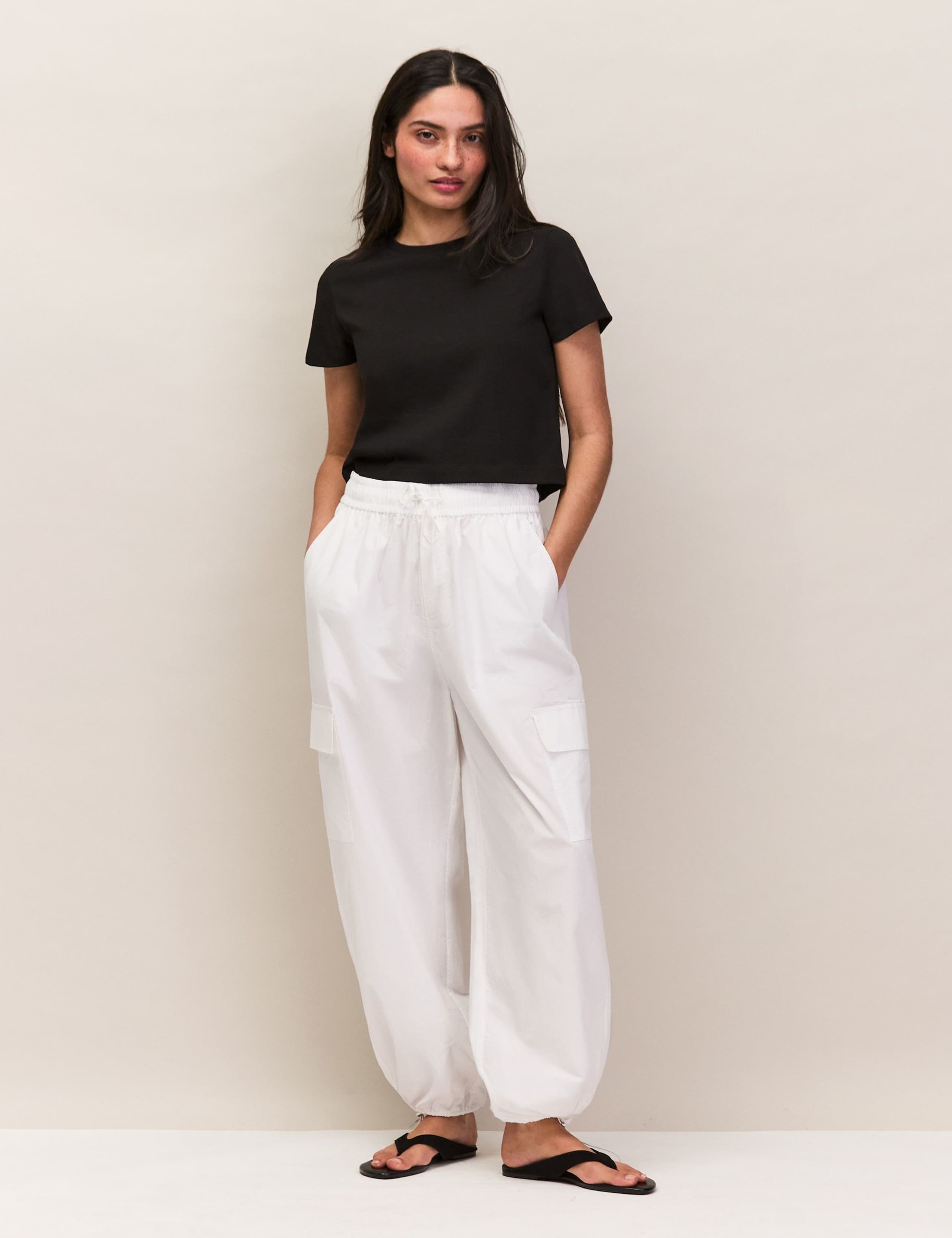 Pure Cotton Jersey Crop T-Shirt 2 of 3