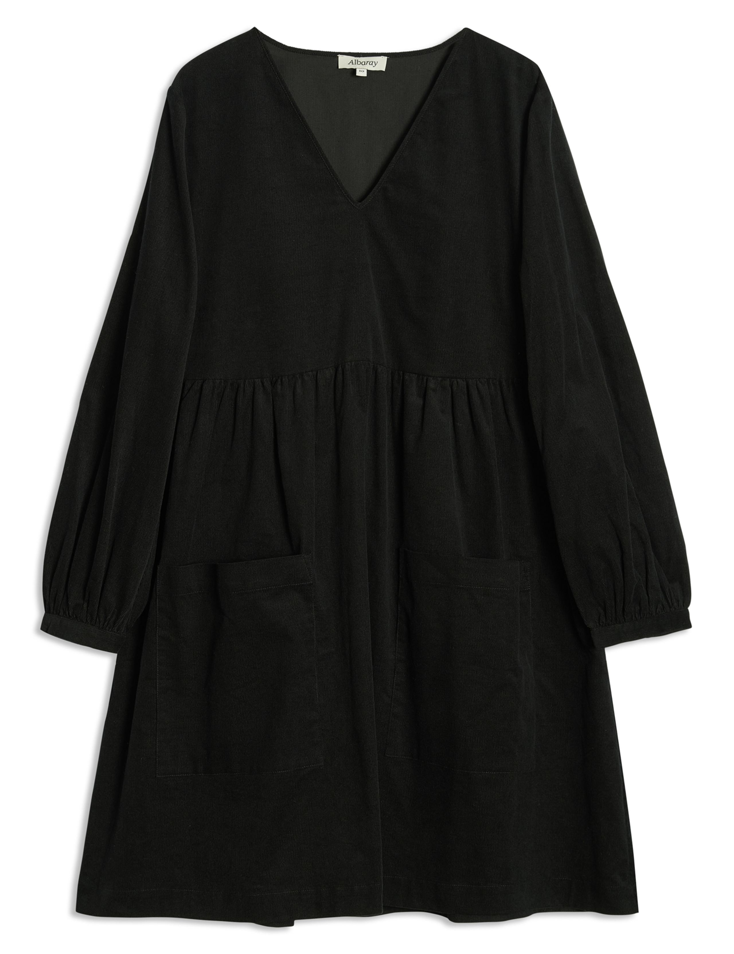 Pure Cotton Cord V-Neck Mini Smock Dress 2 of 5