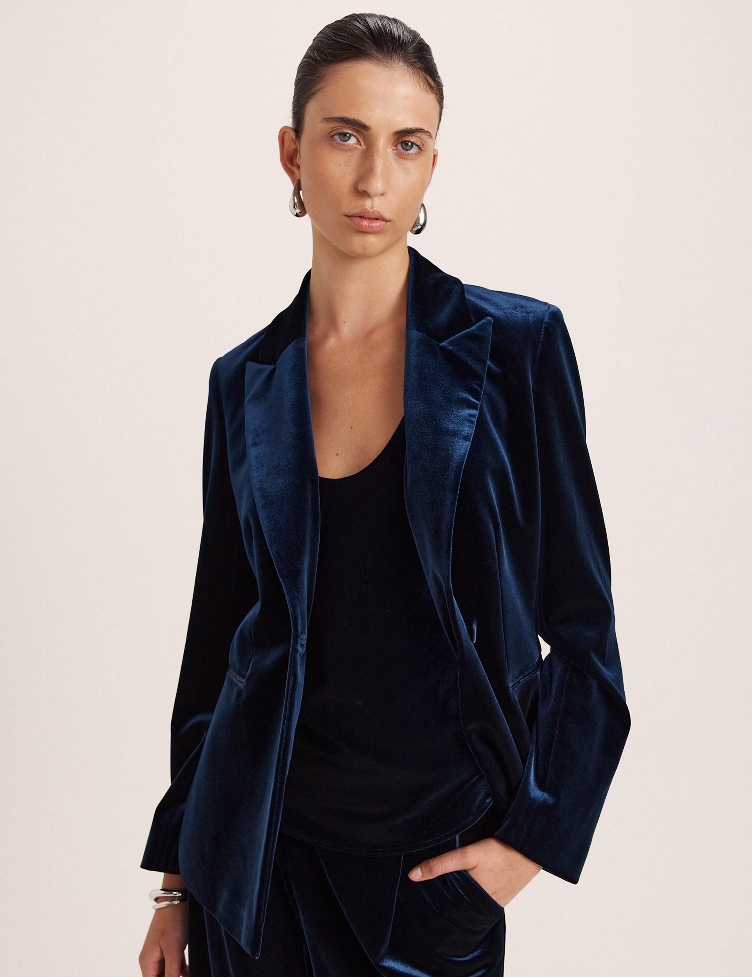 Regular Fit Velvet Blazer 4 of 8