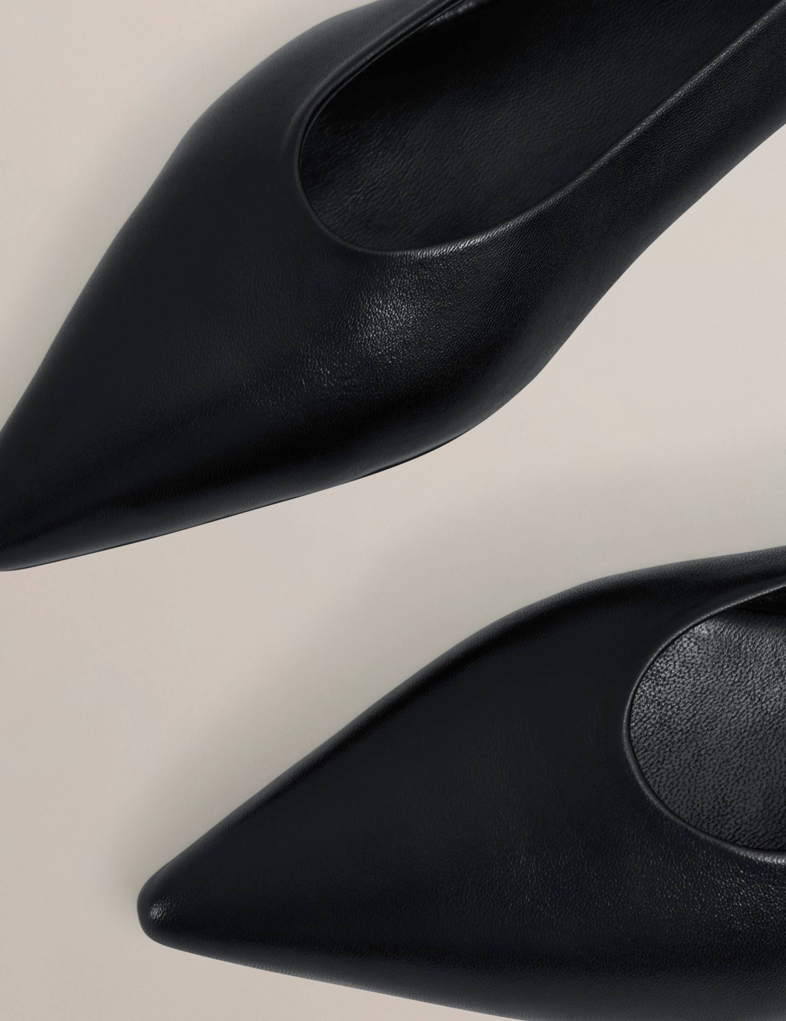 Leather Flat Pointed Ballet Pumps 5 of 6