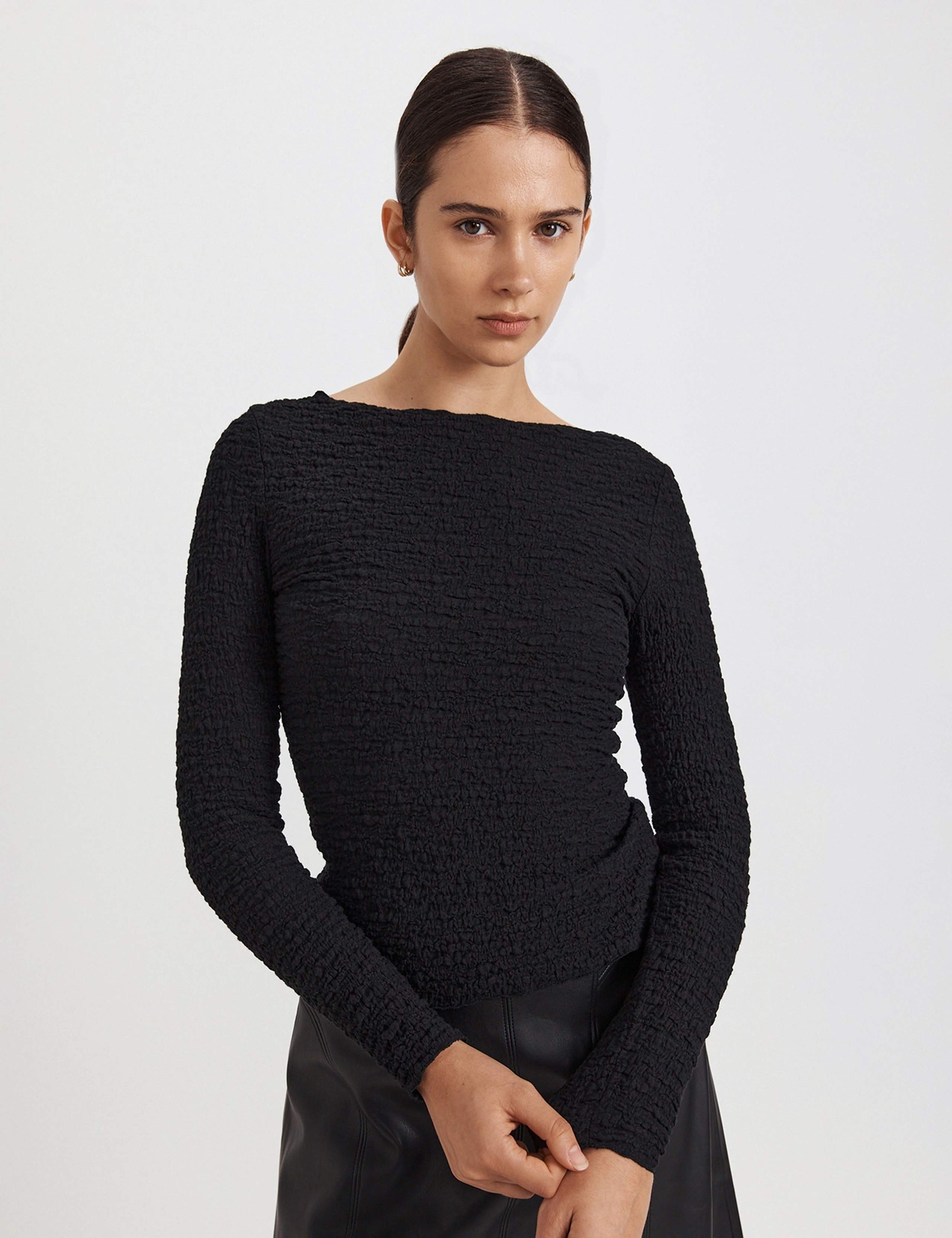 Cotton Rich Textured Regular Fit Top 4 of 4