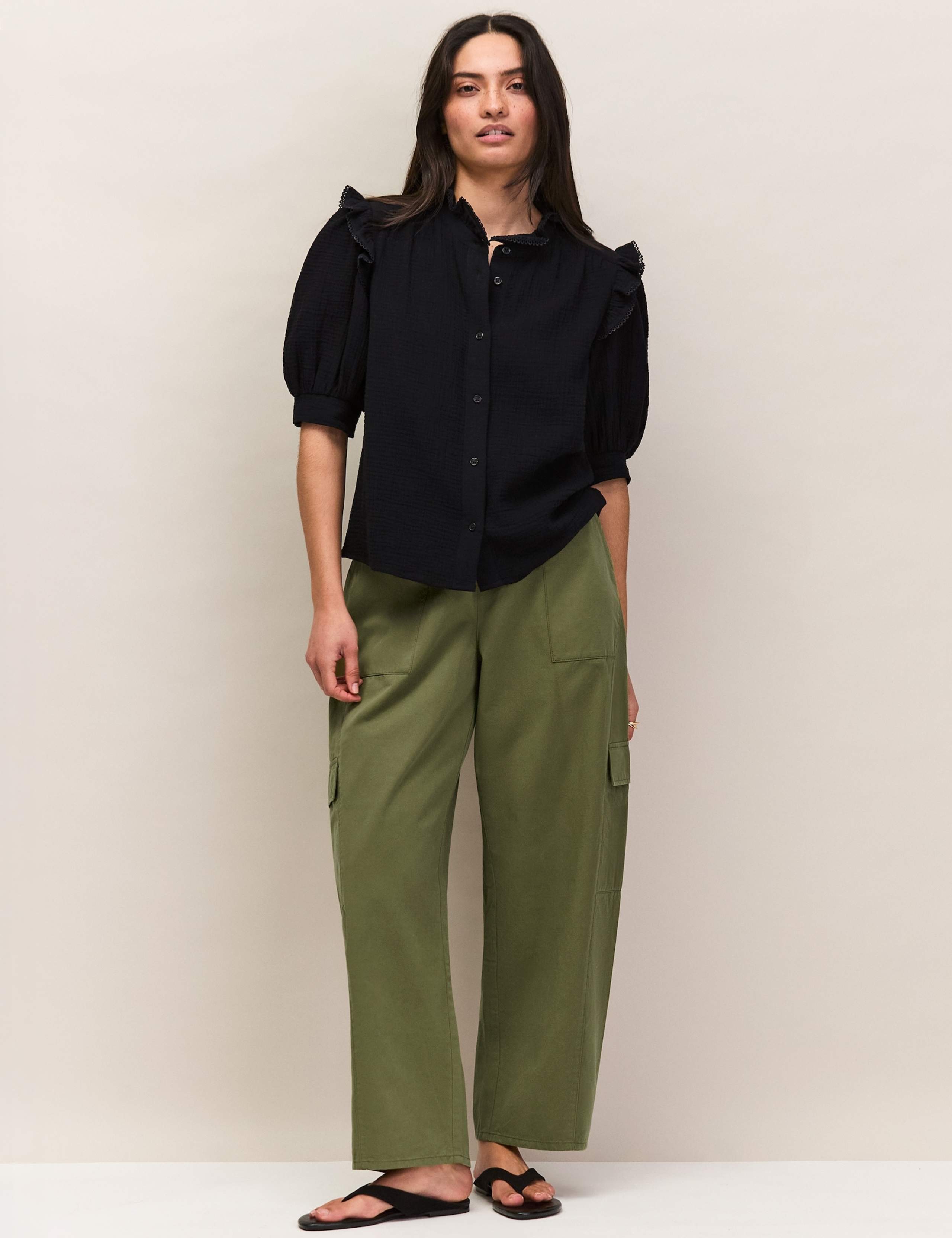 Pure Cotton Cheesecloth Short Sleeve Shirt 3 of 5