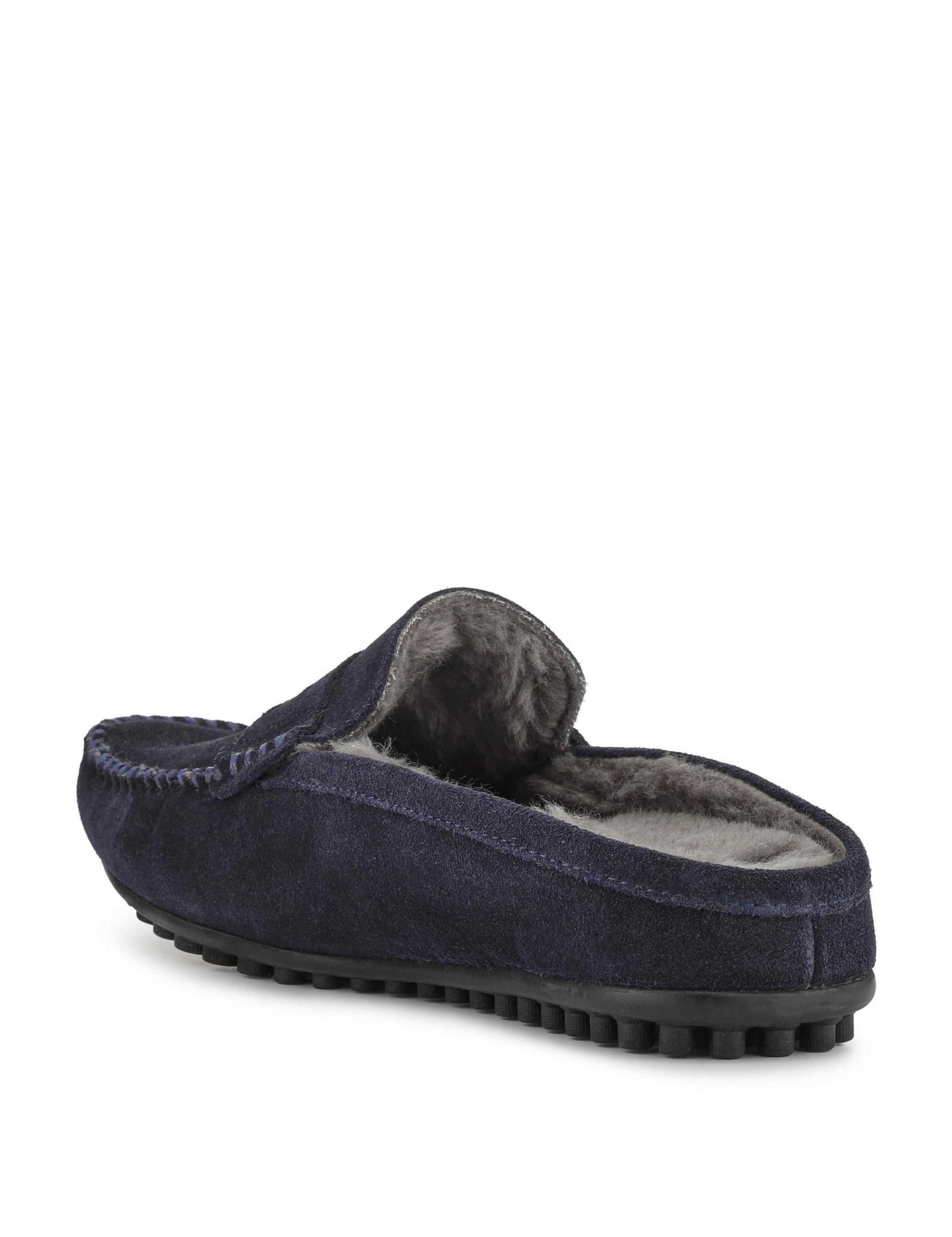 Leather Faux Fur Lined Mule Slippers 5 of 7