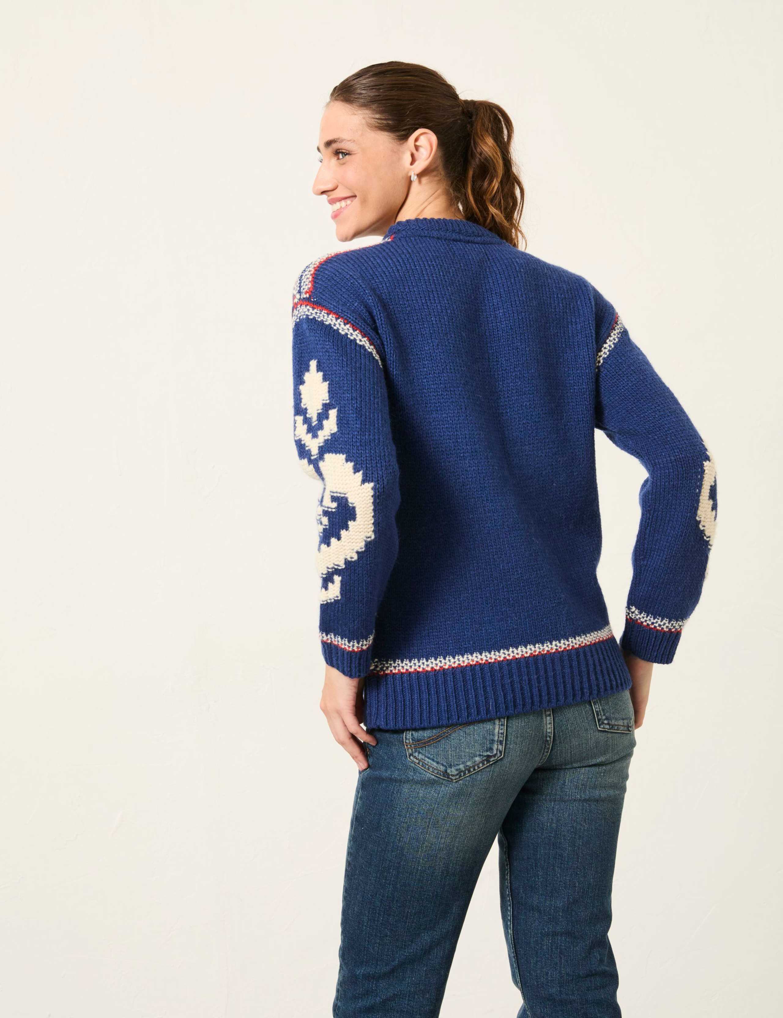 Fair Isle Crew Neck Jumper with Wool 3 of 5