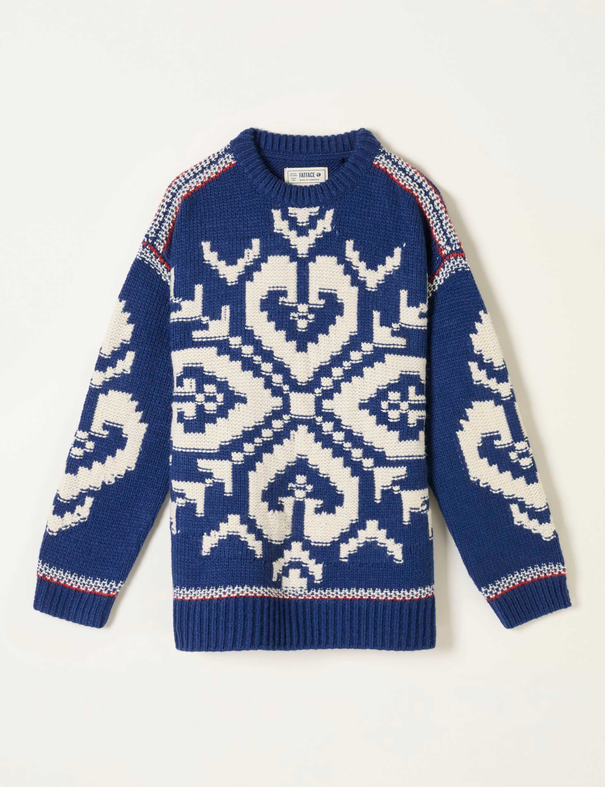 Fair Isle Crew Neck Jumper with Wool 2 of 5