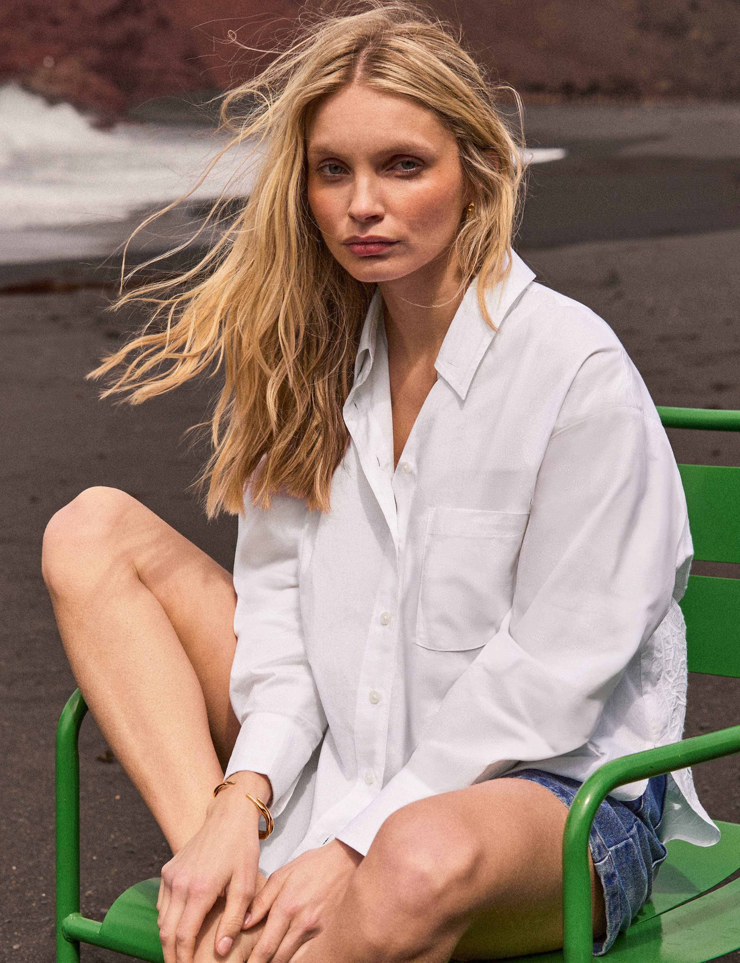 Pure Cotton Embroidered Relaxed Shirt 2 of 6