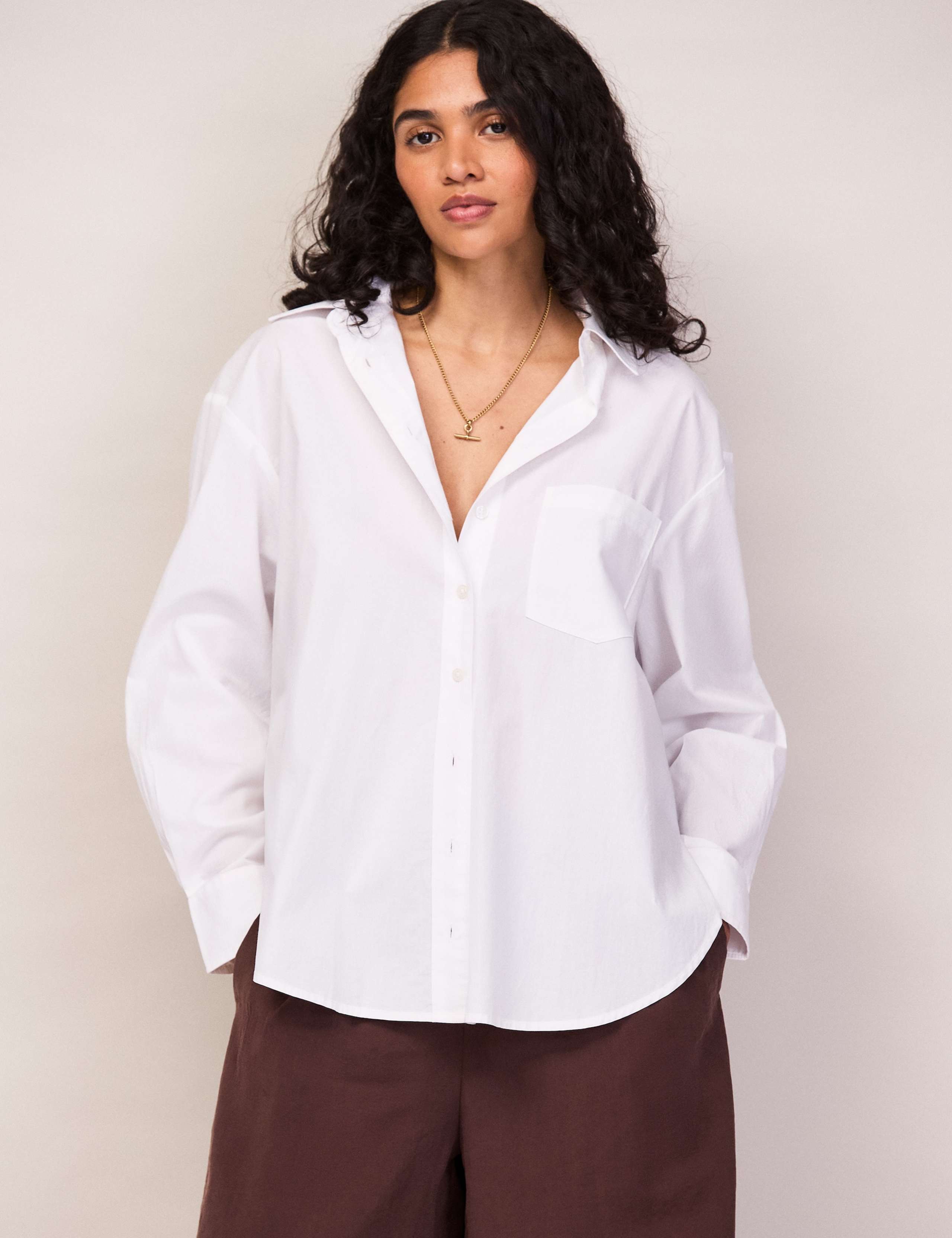 Pure Cotton Embroidered Relaxed Shirt 4 of 6