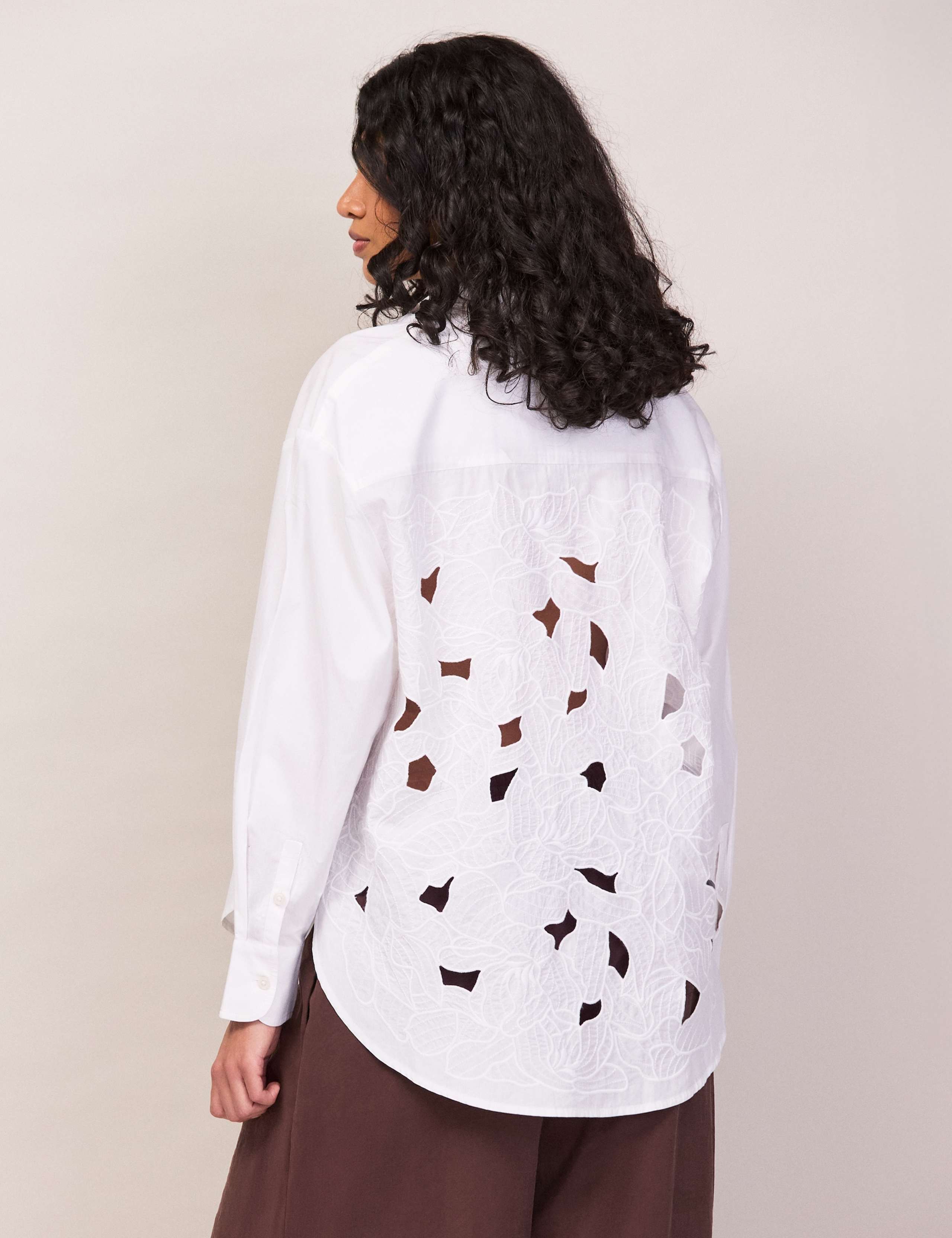 Pure Cotton Embroidered Relaxed Shirt 6 of 6