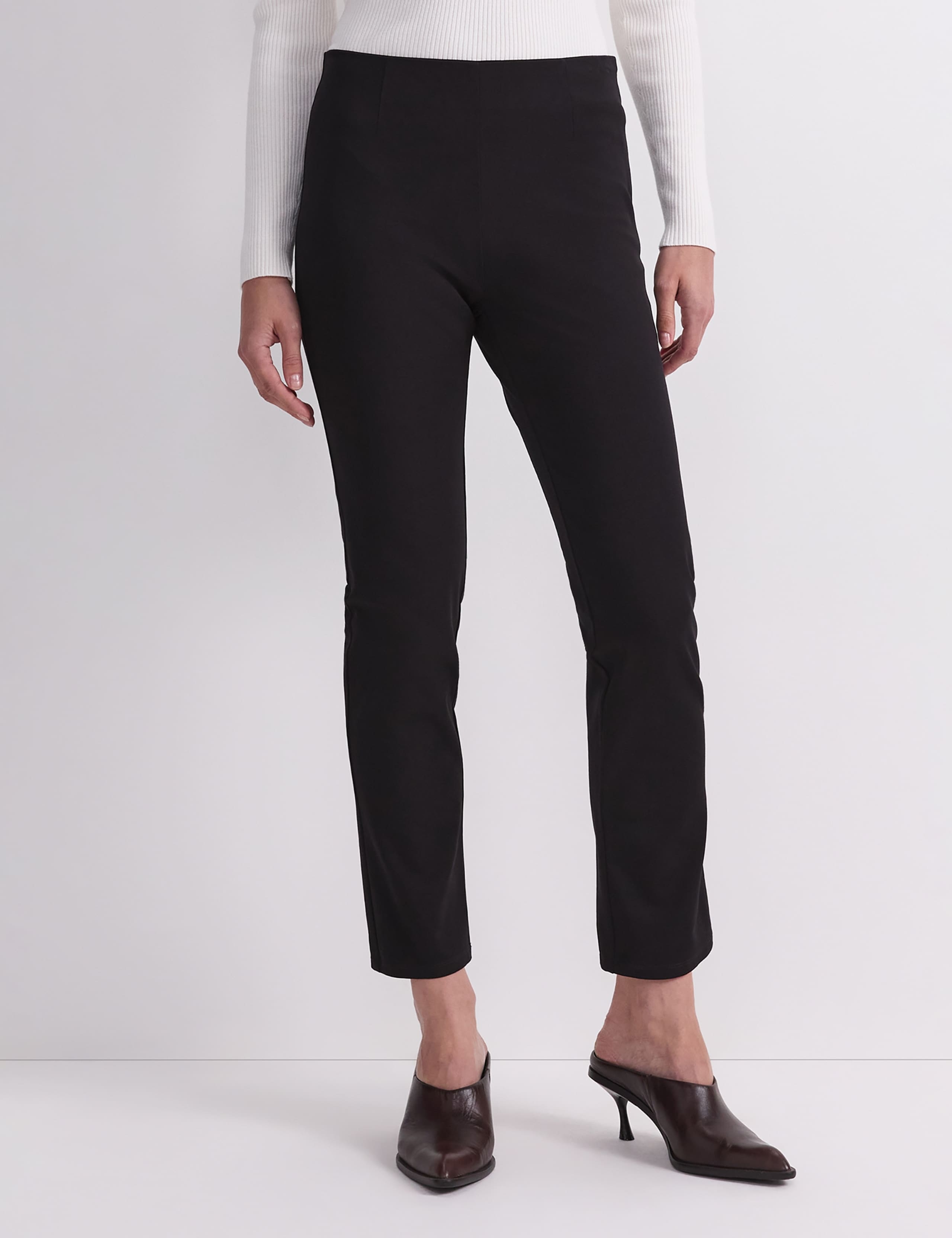 Cotton Rich Slim Fit Ankle Grazer Trousers 6 of 7