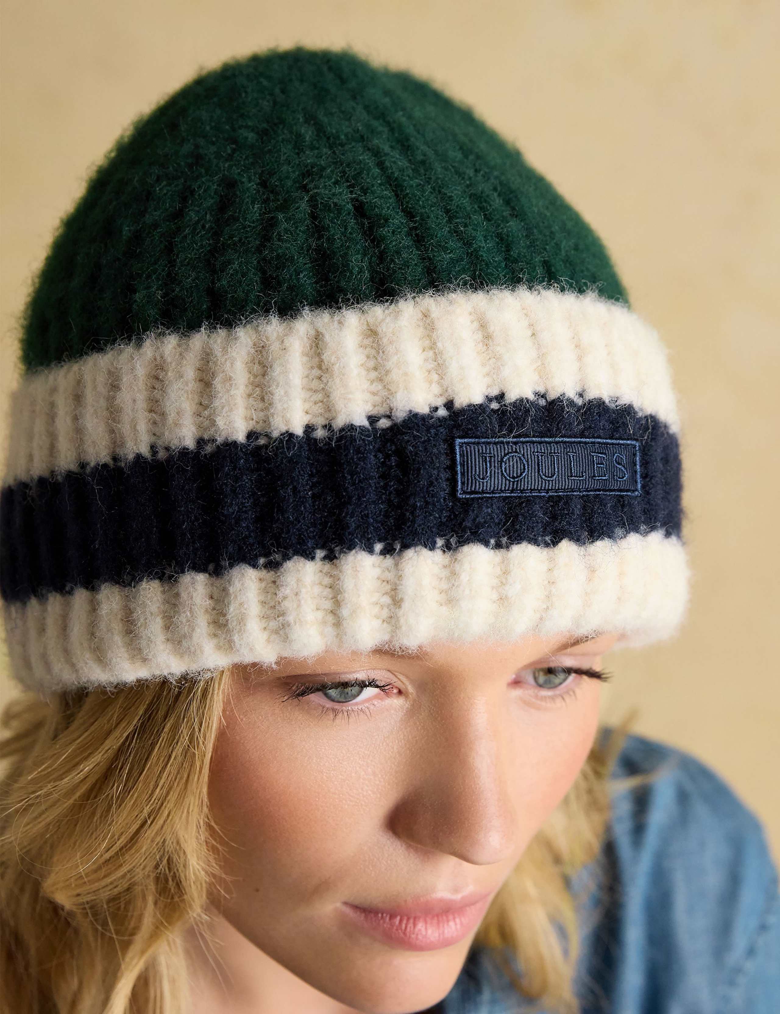 Striped Rib Beanie Hat 4 of 7