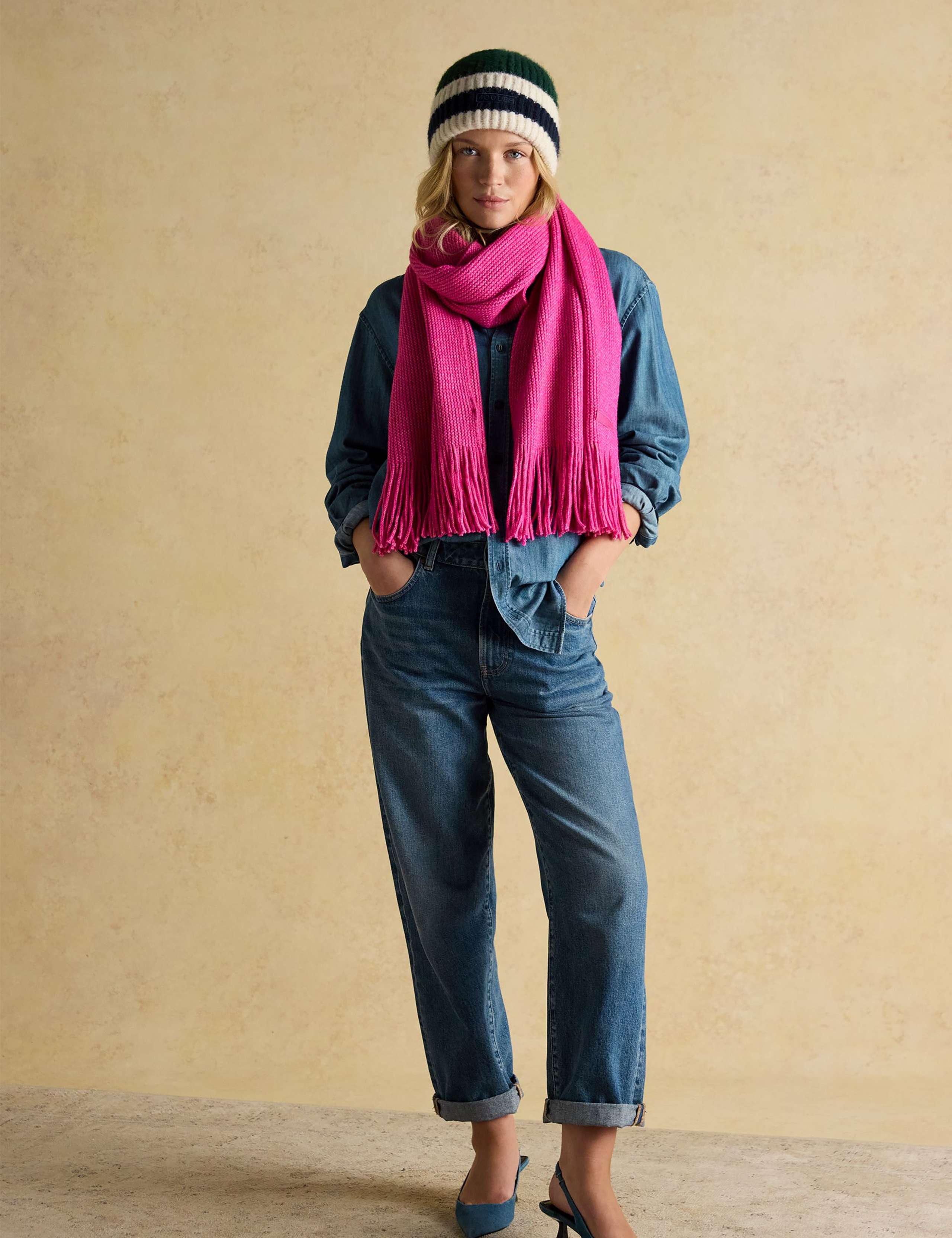 Striped Rib Beanie Hat 6 of 7