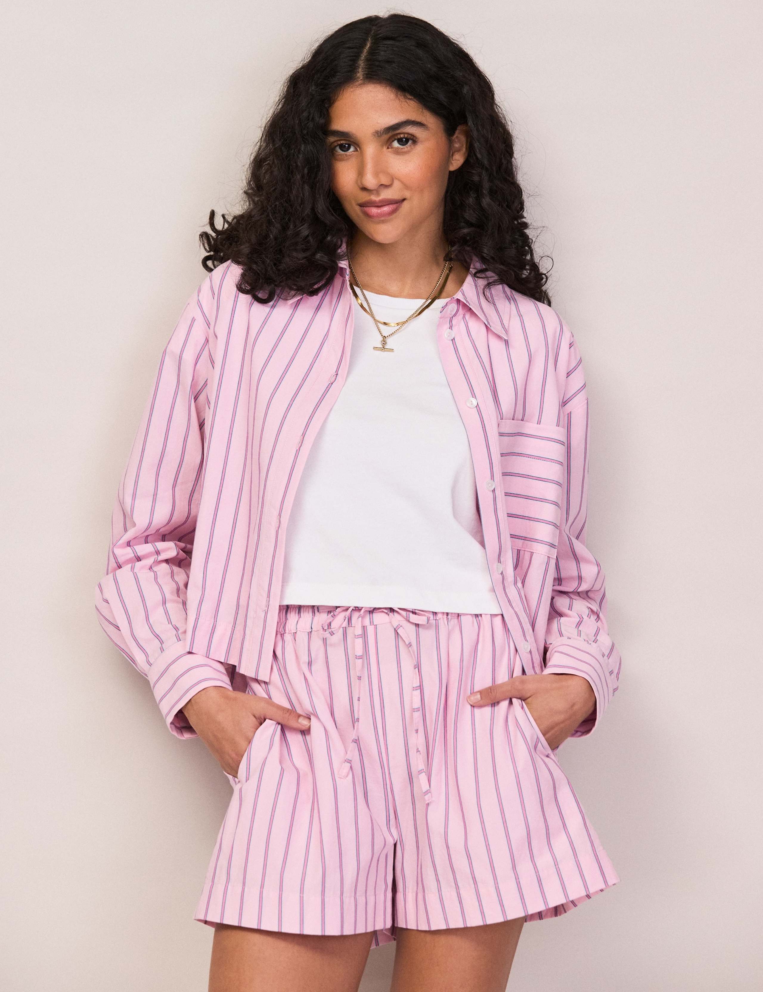 Pure Cotton Striped Collared Shirt 4 of 7