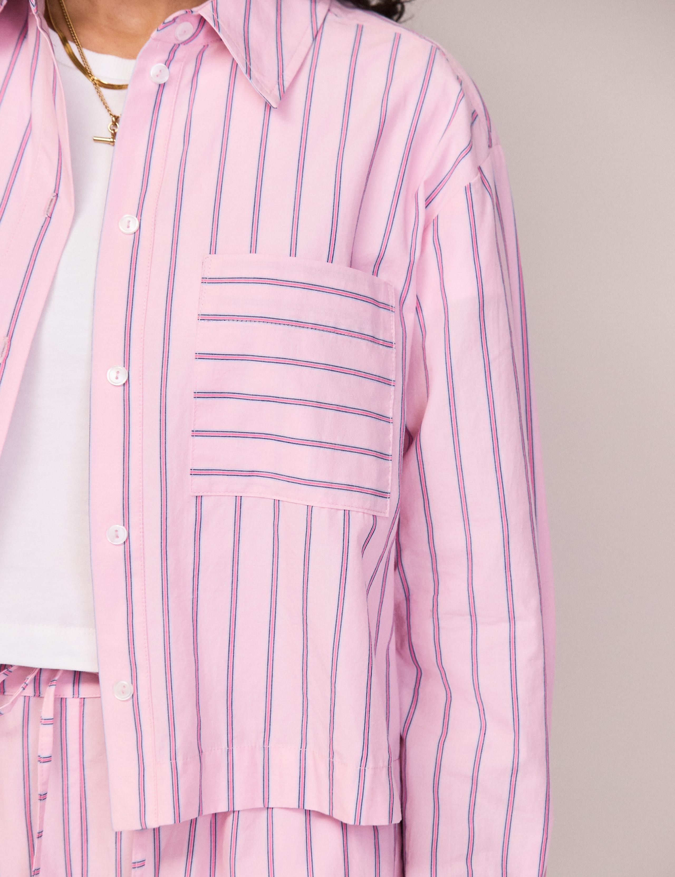 Pure Cotton Striped Collared Shirt 5 of 7