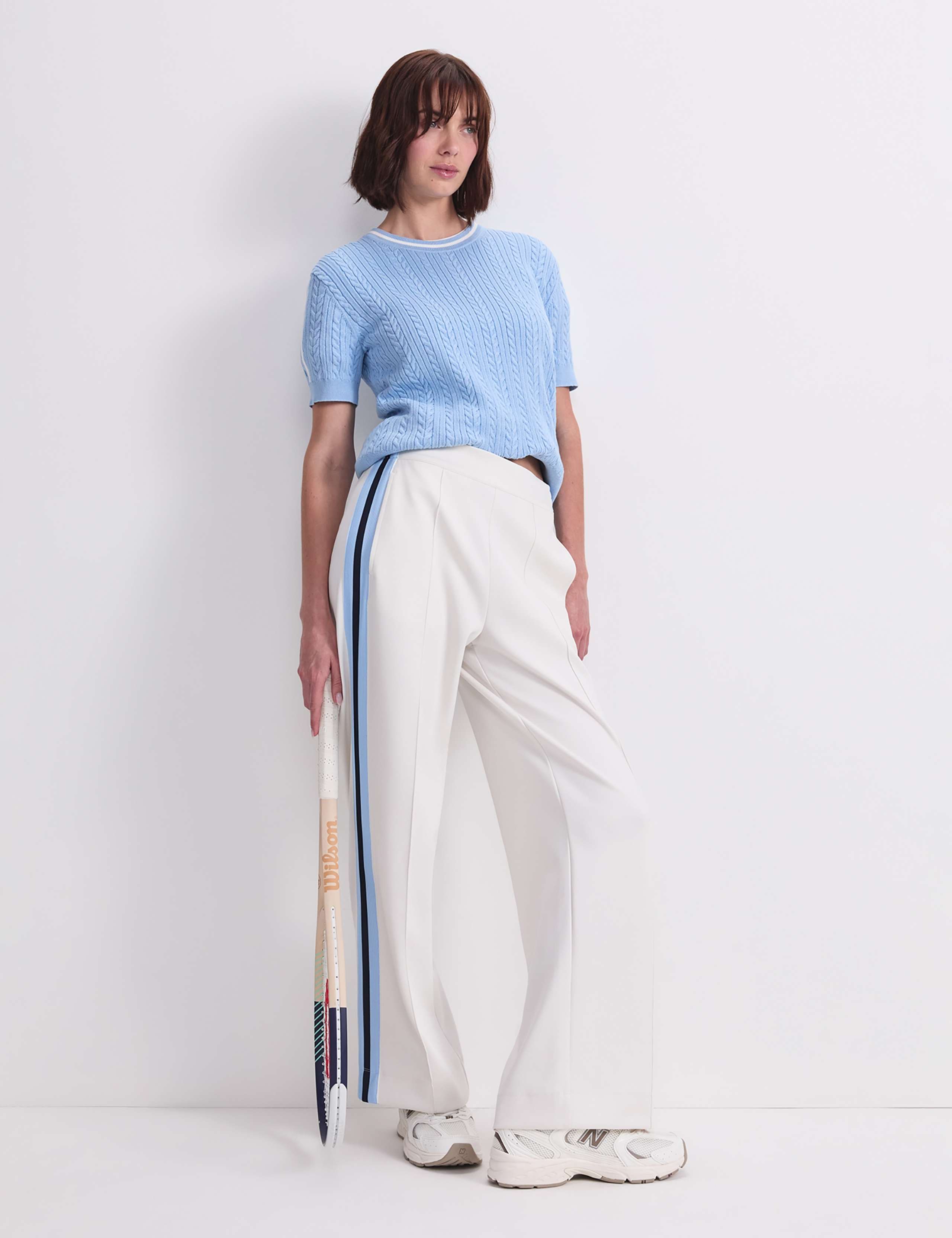 Side Stripe Wide Leg Trousers 4 of 7