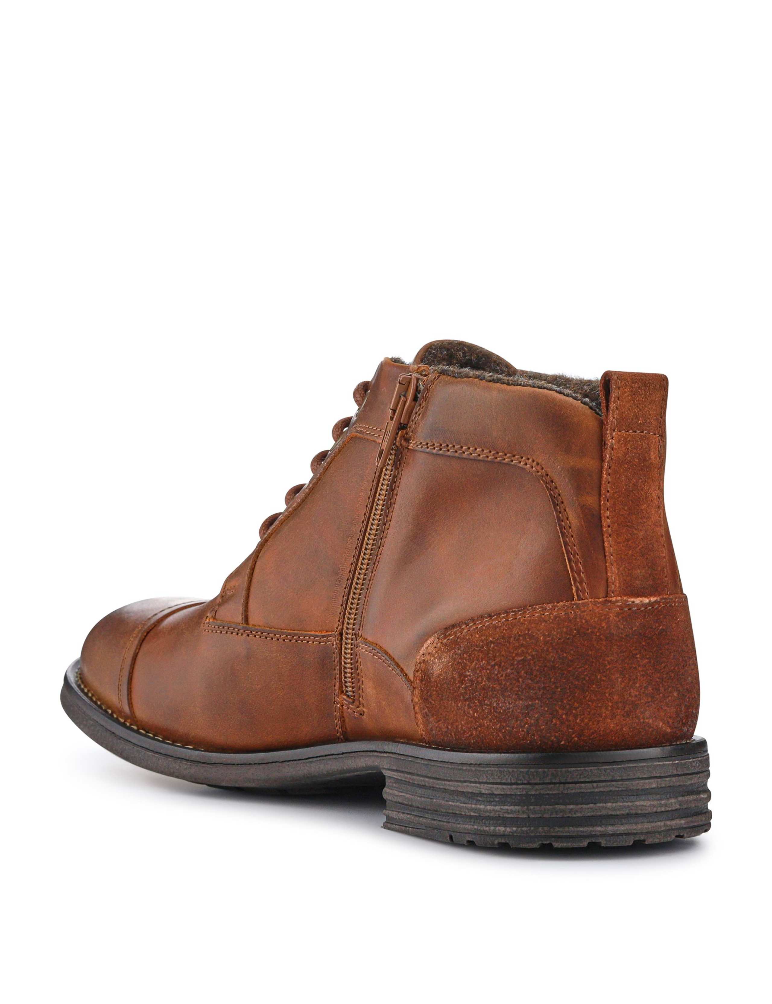Leather Brogue Detail Boots 5 of 6