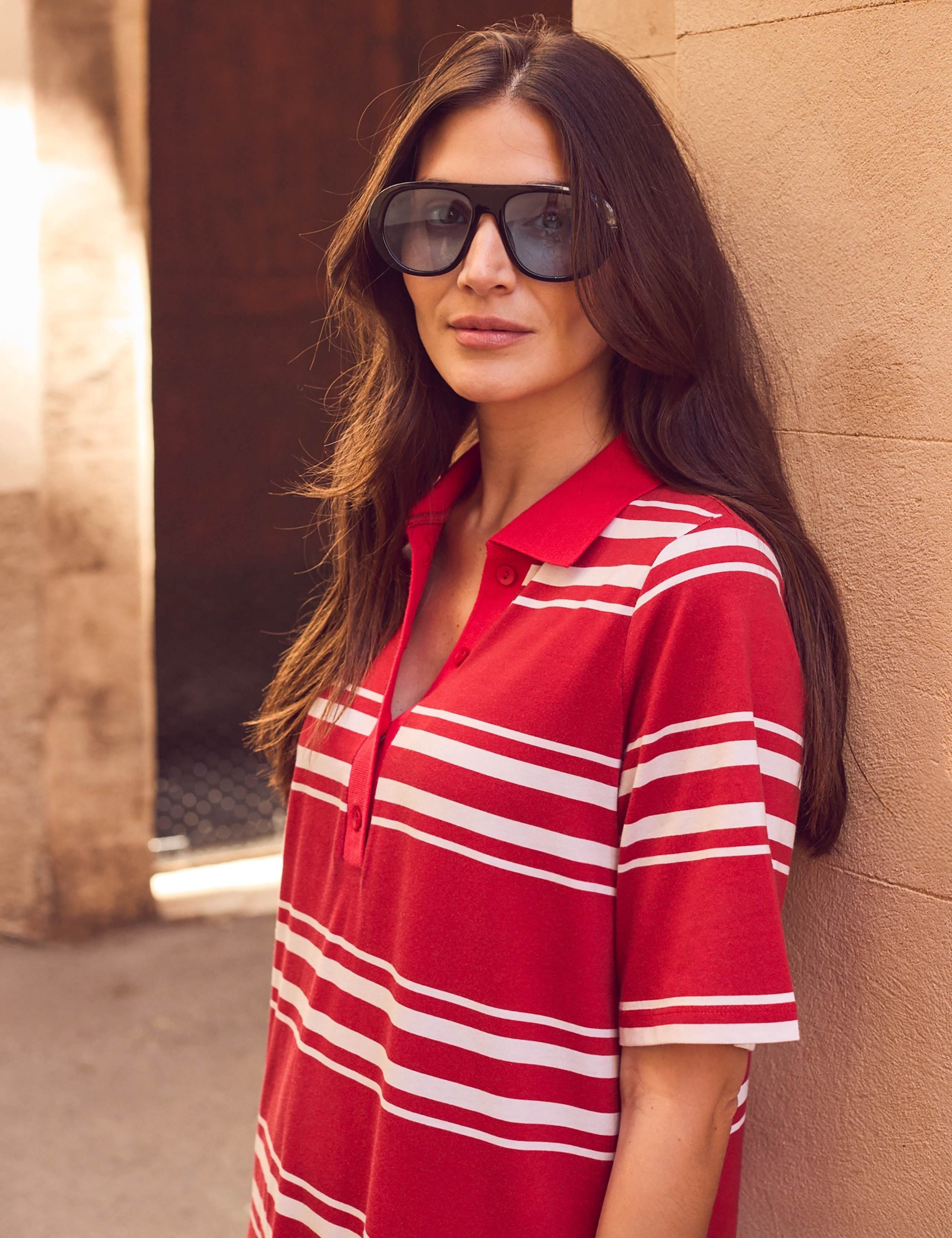 Pure Cotton Striped Midaxi T-Shirt Dress 4 of 6