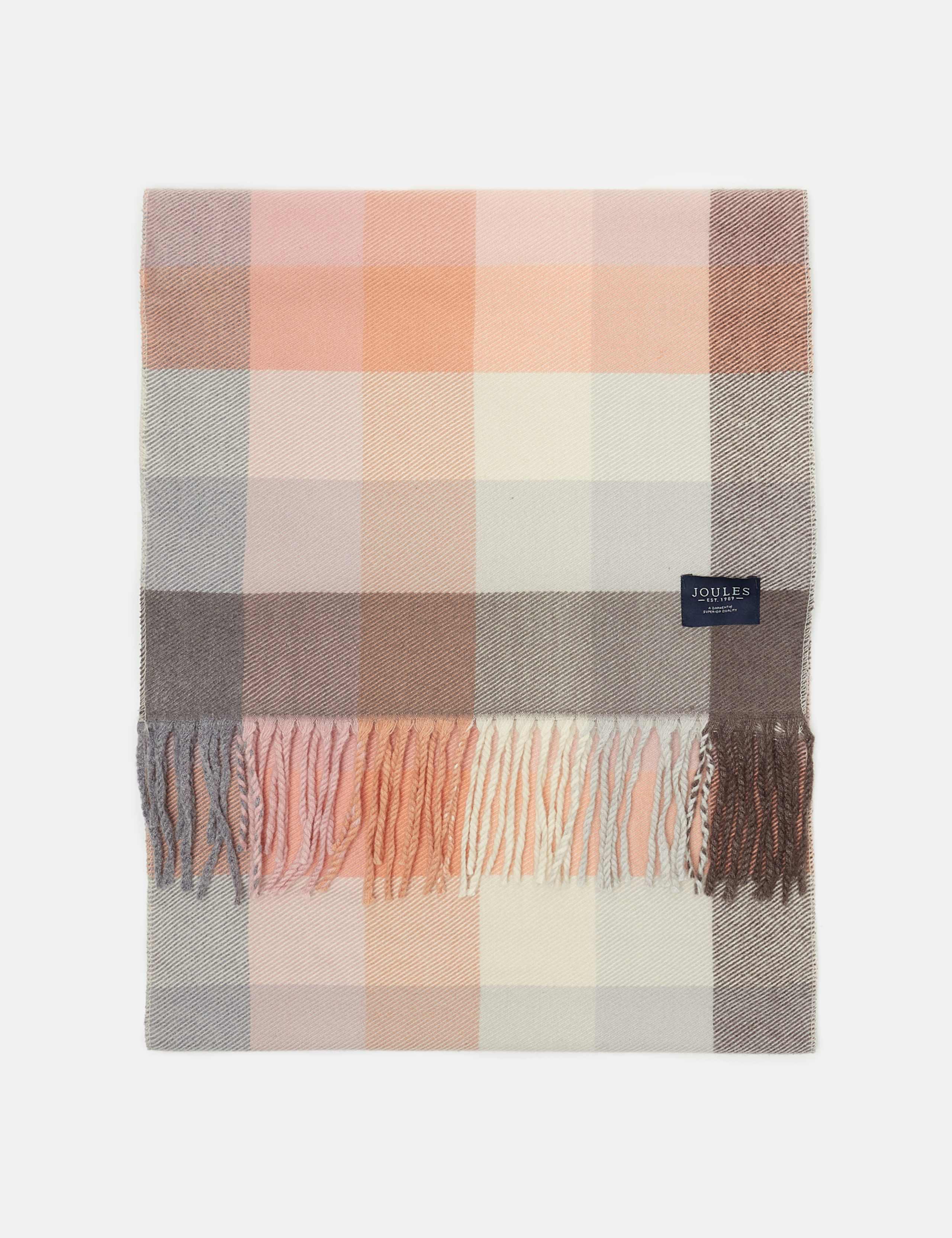 Checked Tassel Scarf 4 of 4