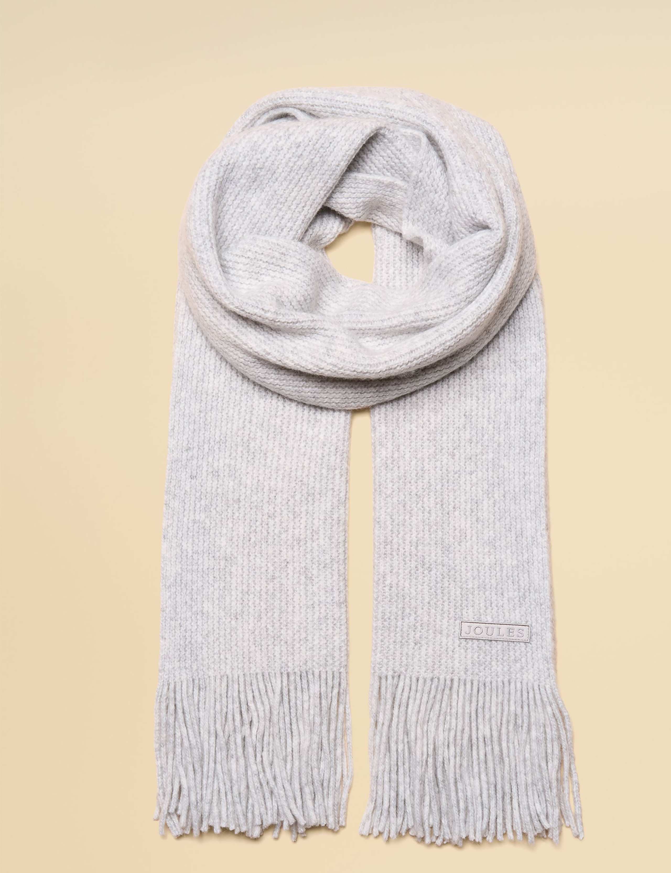 Knitted Fringed Scarf 2 of 5