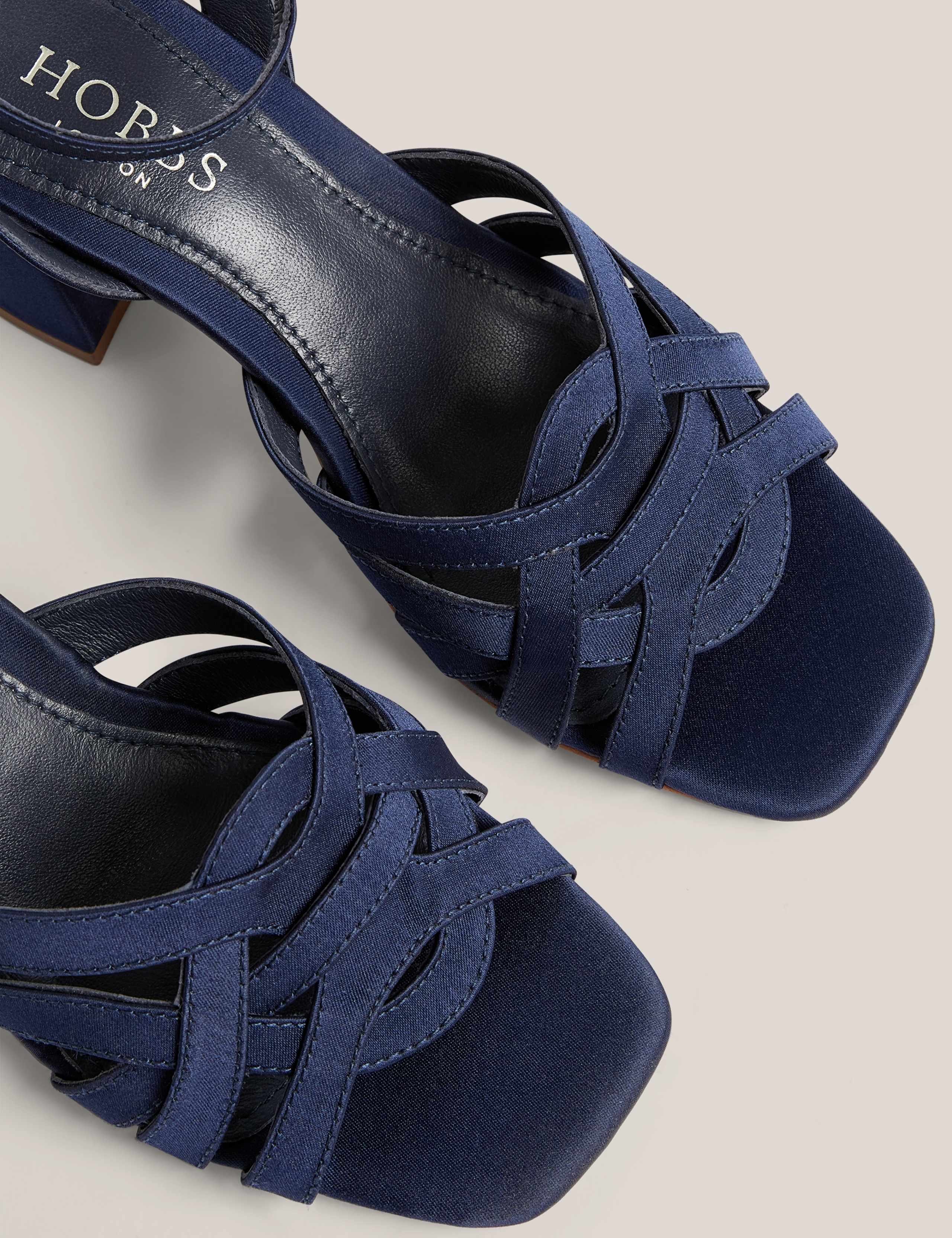 Satin Block Heel Sandals 4 of 6