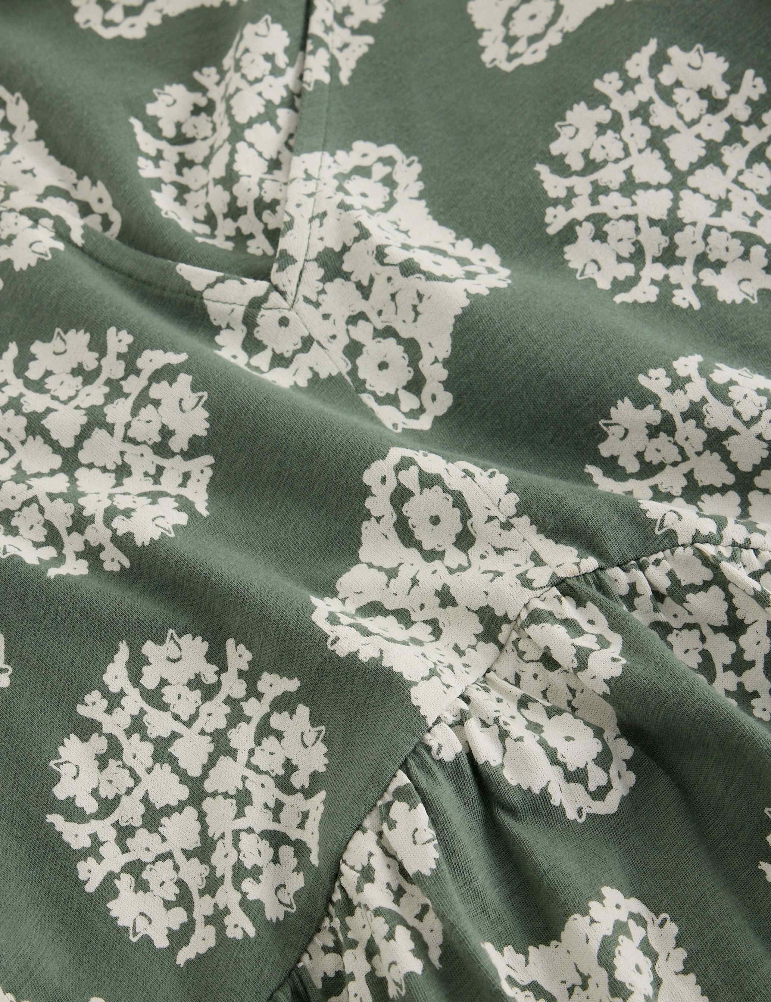 Pure Cotton Printed V-Neck Tunic 6 of 6