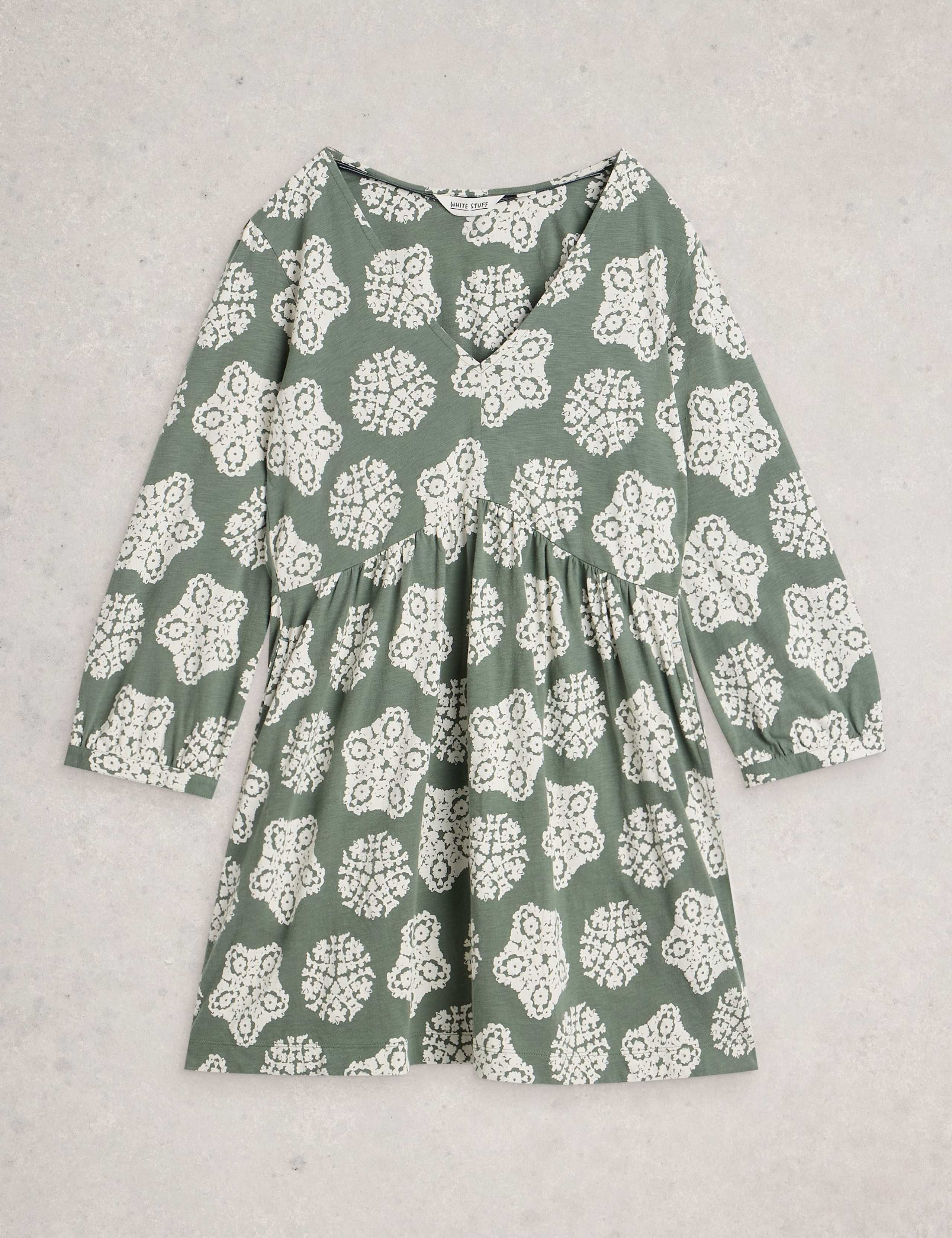 Pure Cotton Printed V-Neck Tunic 2 of 6