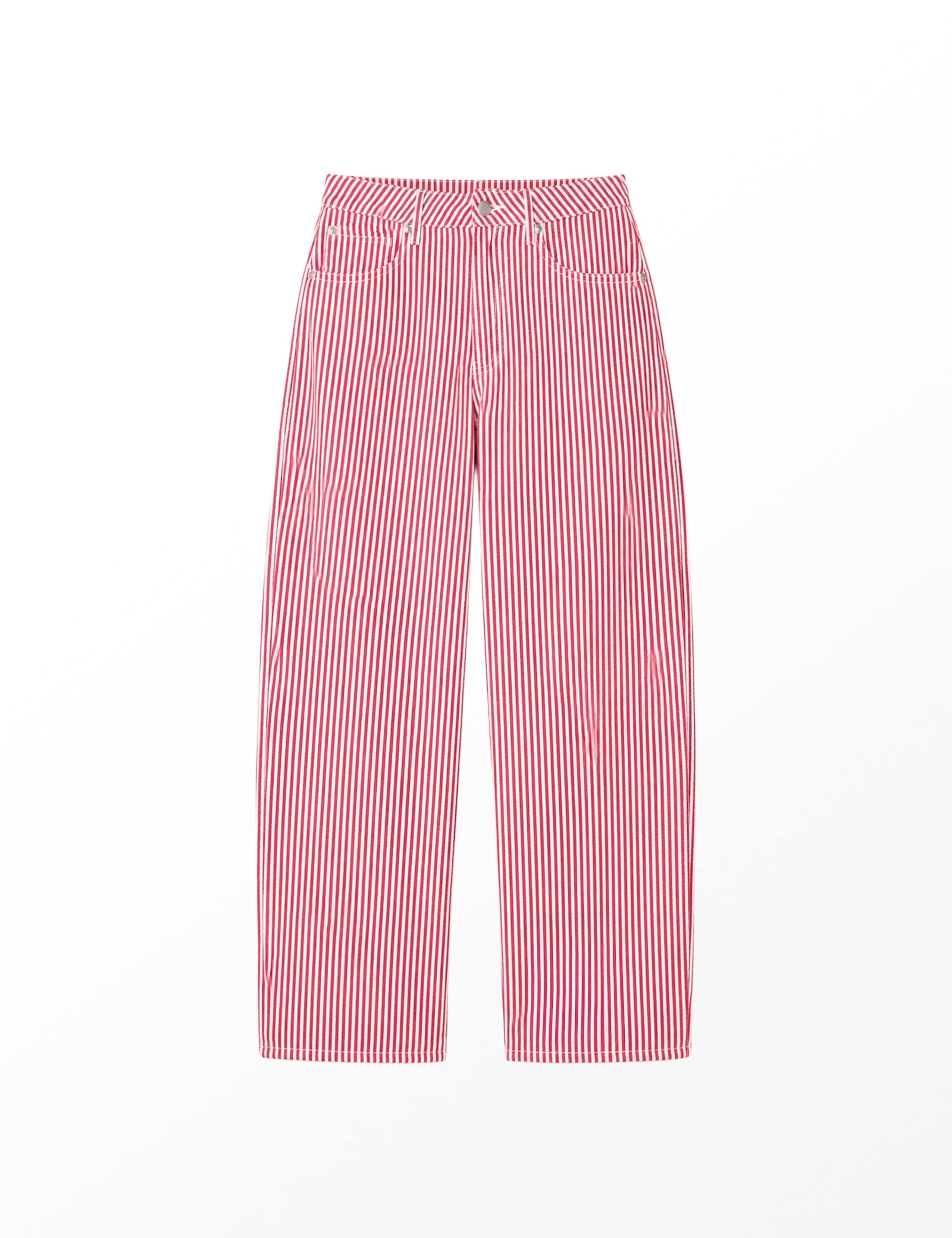 Striped Barrel Leg Jeans 2 of 6