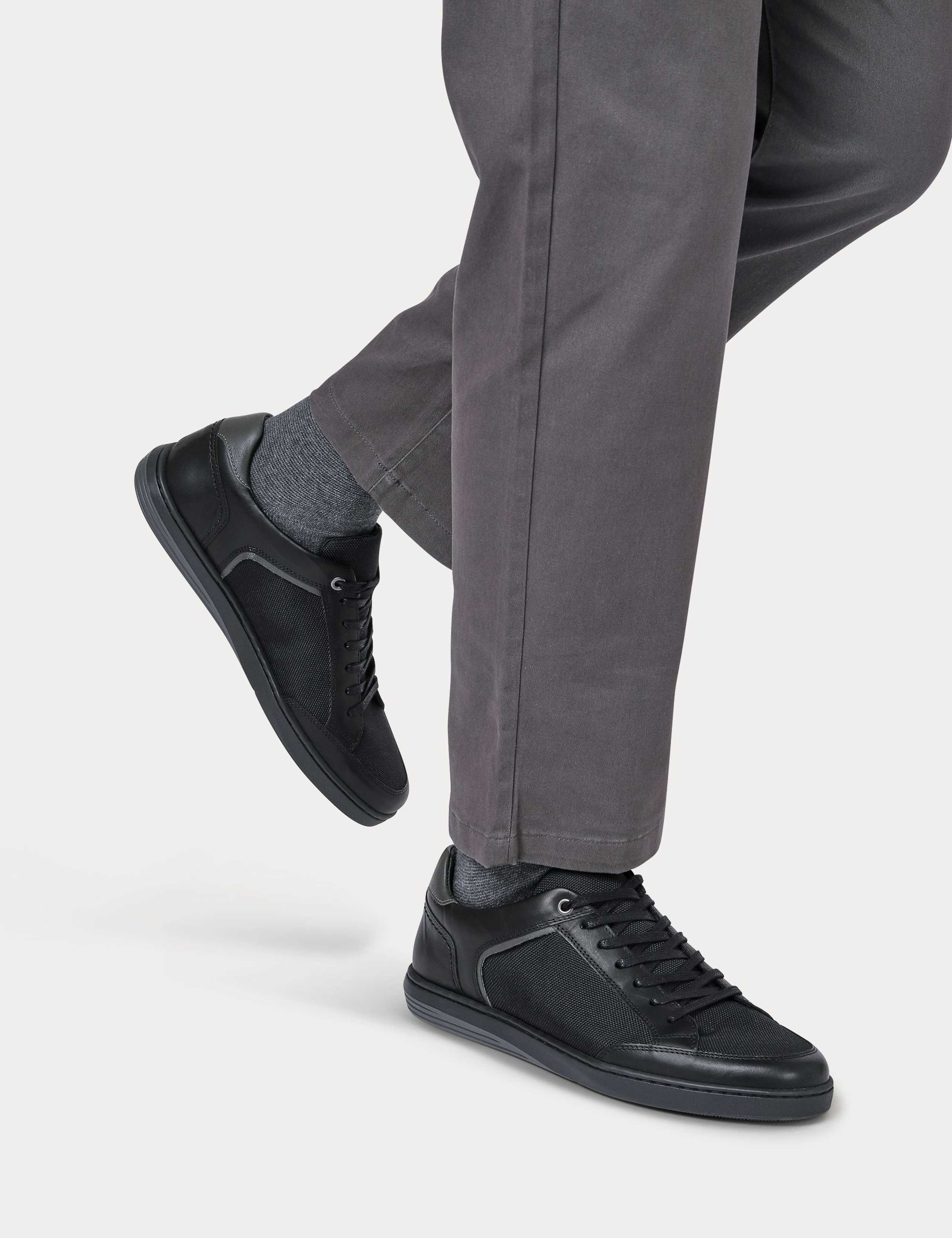 Leather Lace Up Trainers 1 of 8