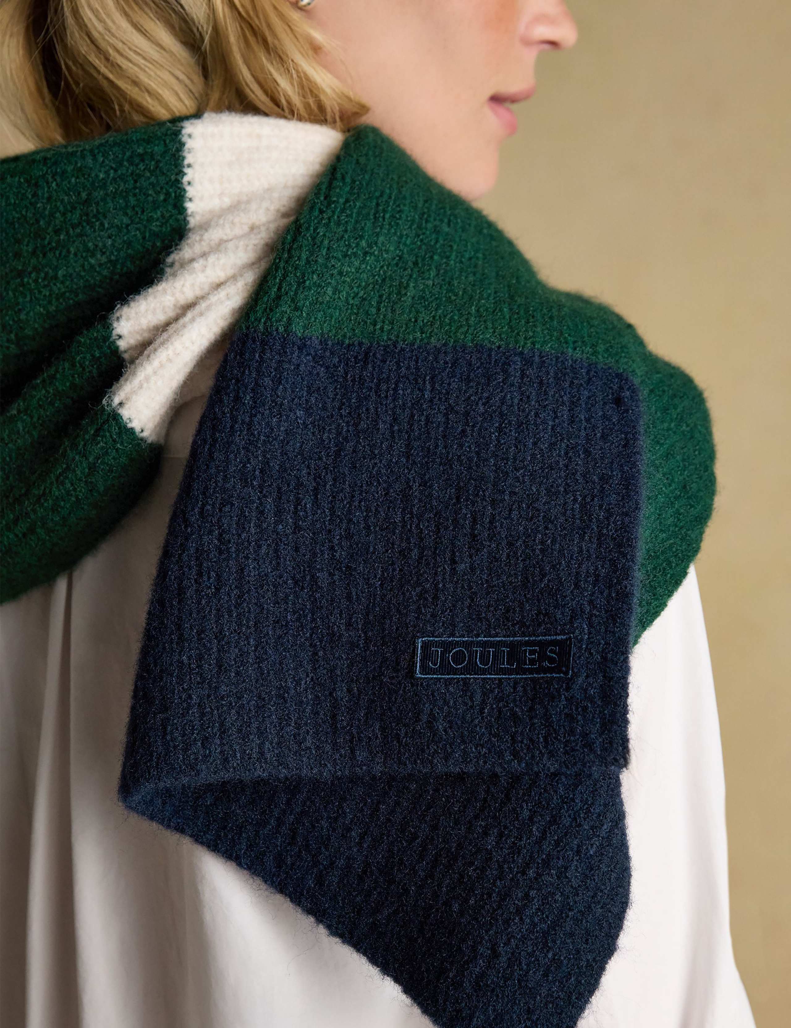 Knitted Striped Scarf 3 of 4