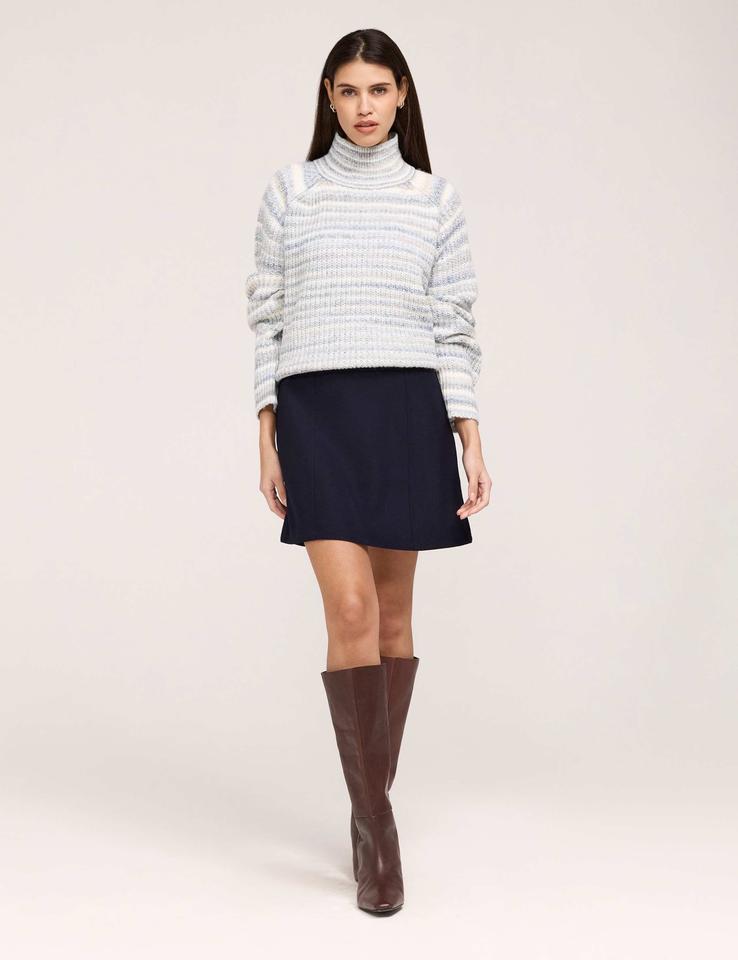 Twill Mini A-Line Skirt 2 of 6