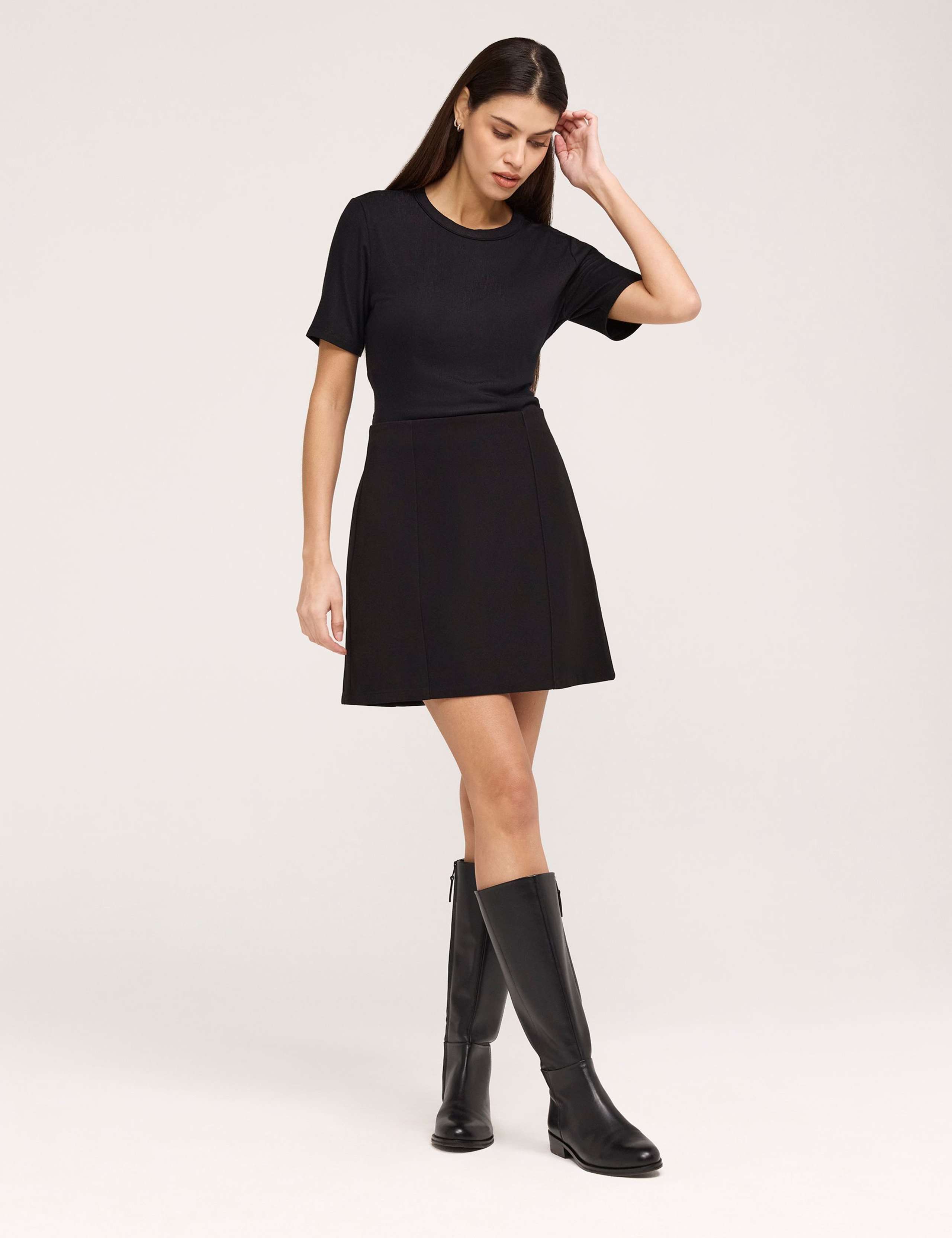 Twill Mini A-Line Skirt 2 of 5