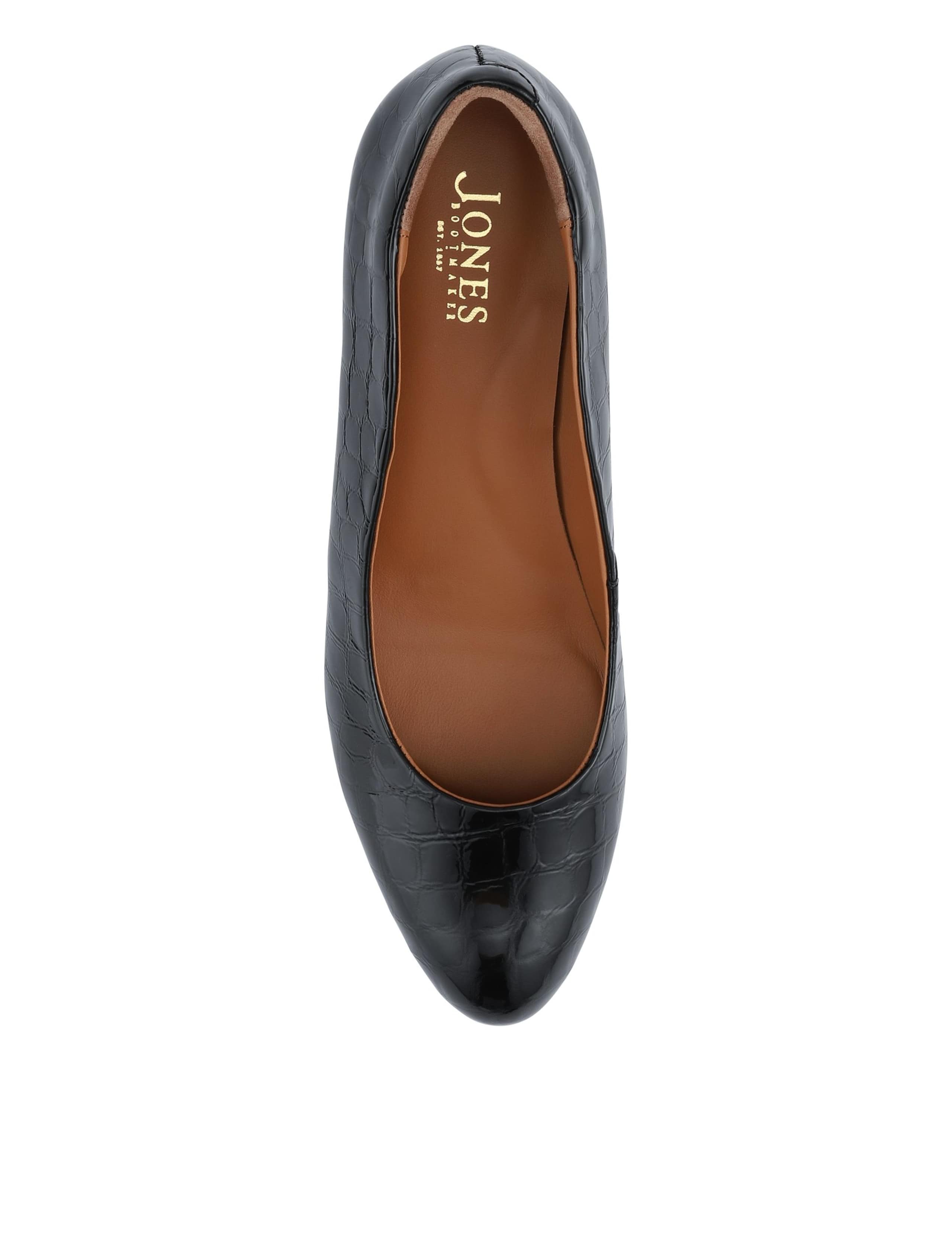 Leather Block Heel Court Shoes 4 of 6