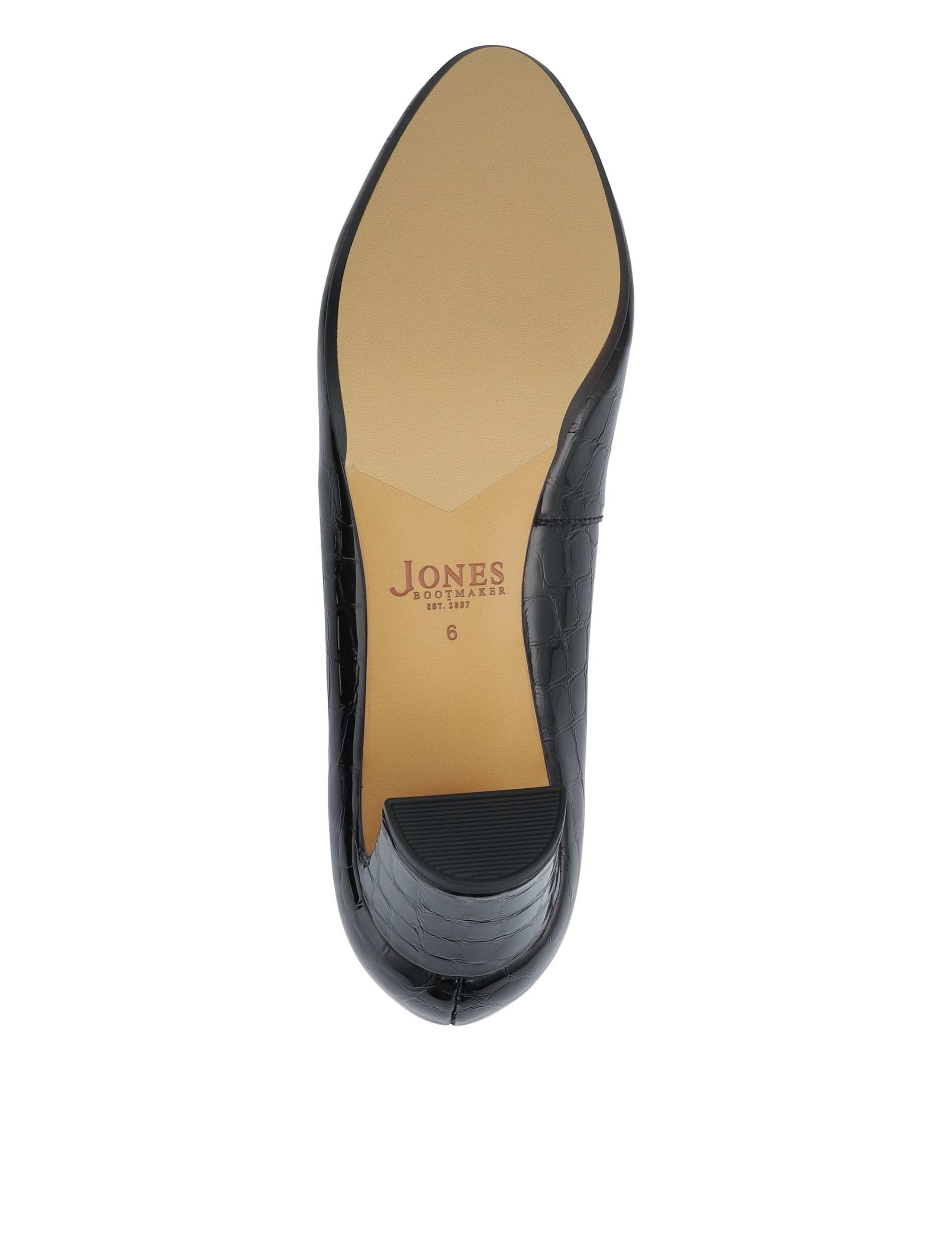 Leather Block Heel Court Shoes 5 of 6