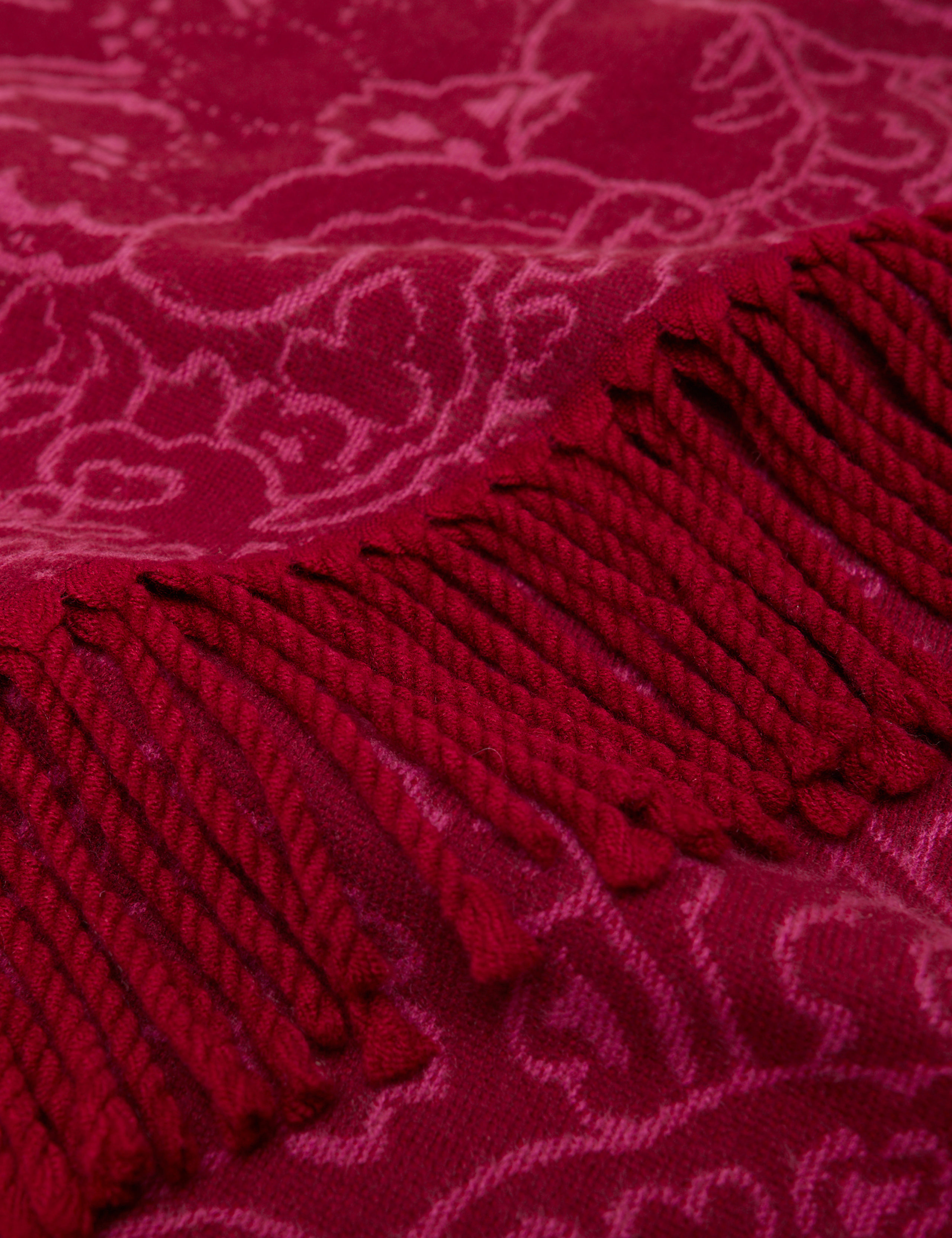 Jacquard Floral Tassel Scarf 5 of 5